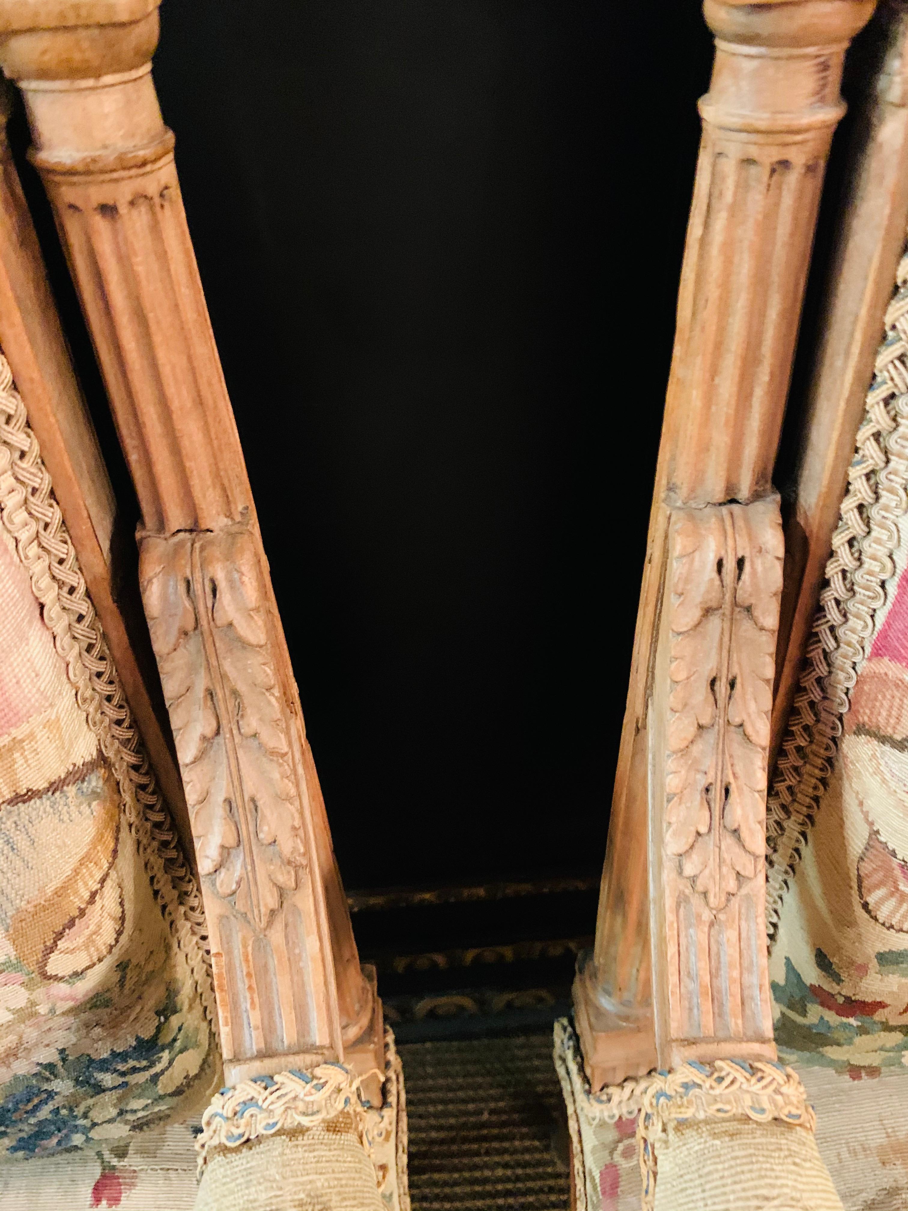 Unique Salon Chairs, France 19th Century, Solid Beech with Oak Tapestry/Gobelin 6