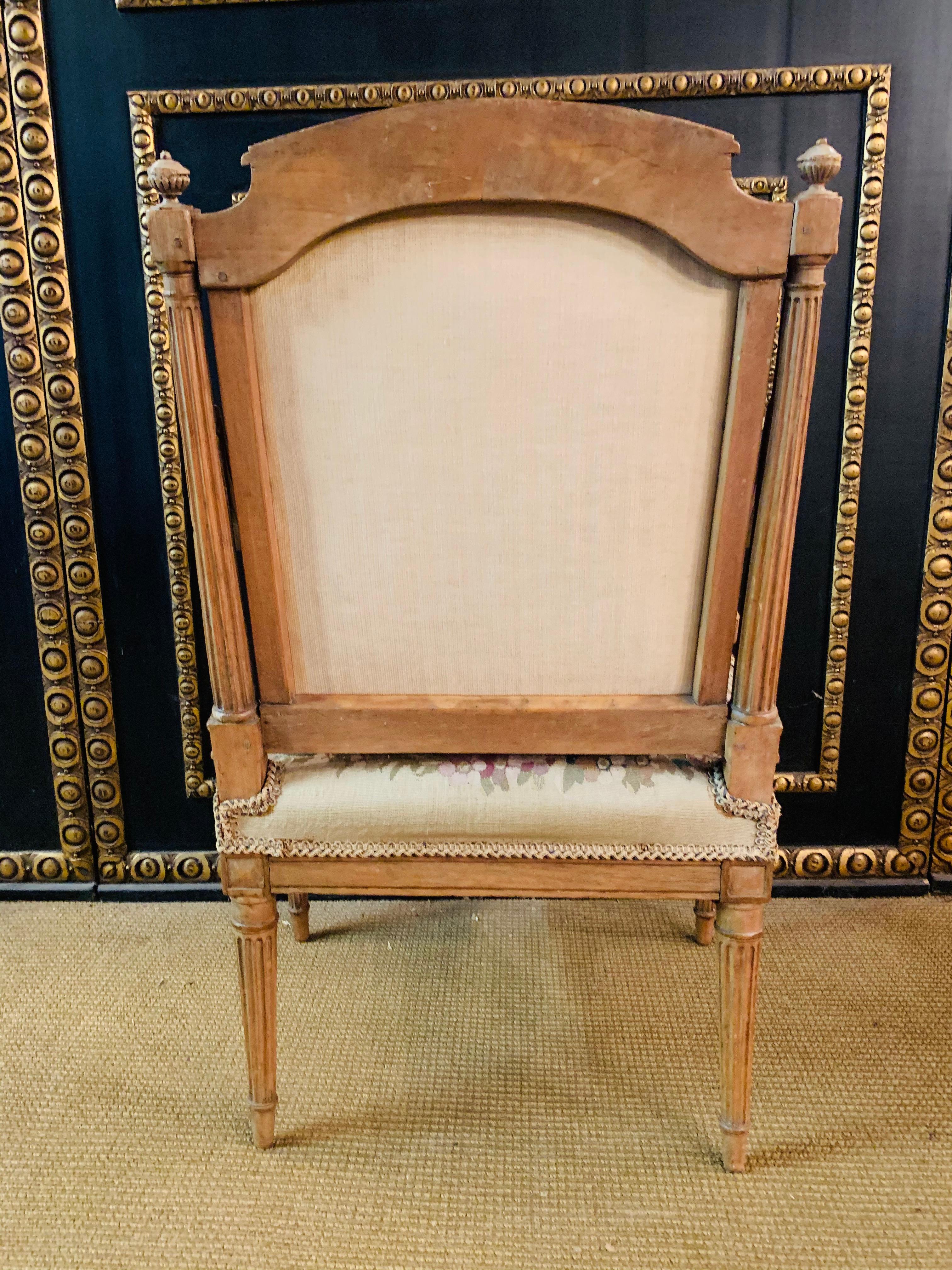 Unique Salon Chairs, France 19th Century, Solid Beech with Oak Tapestry/Gobelin 13