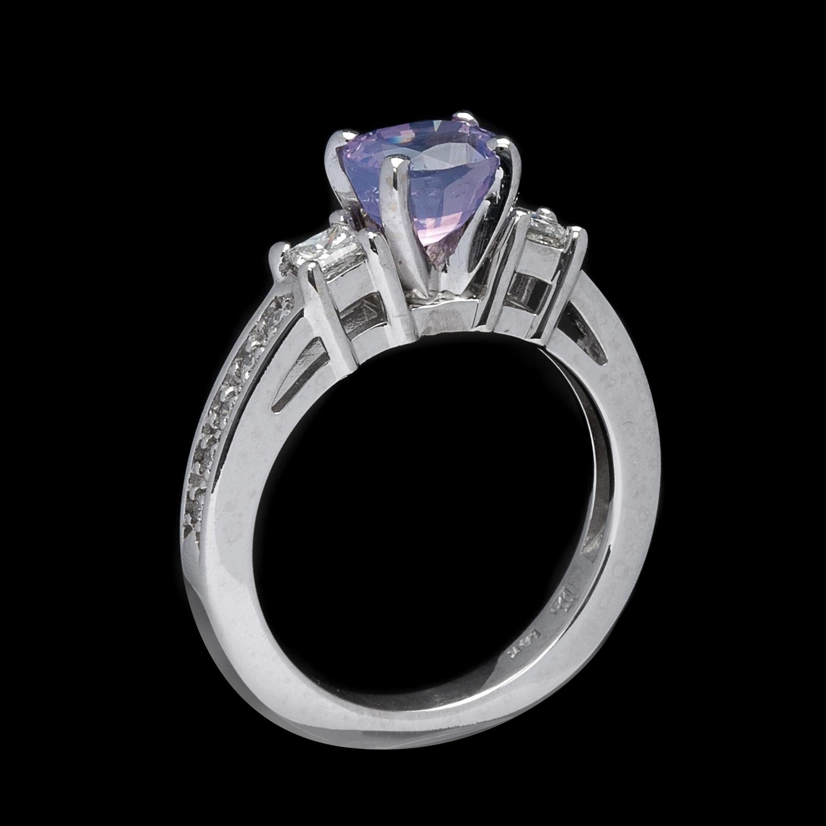 Unique Sapphire and White Gold Diamond Ring 1