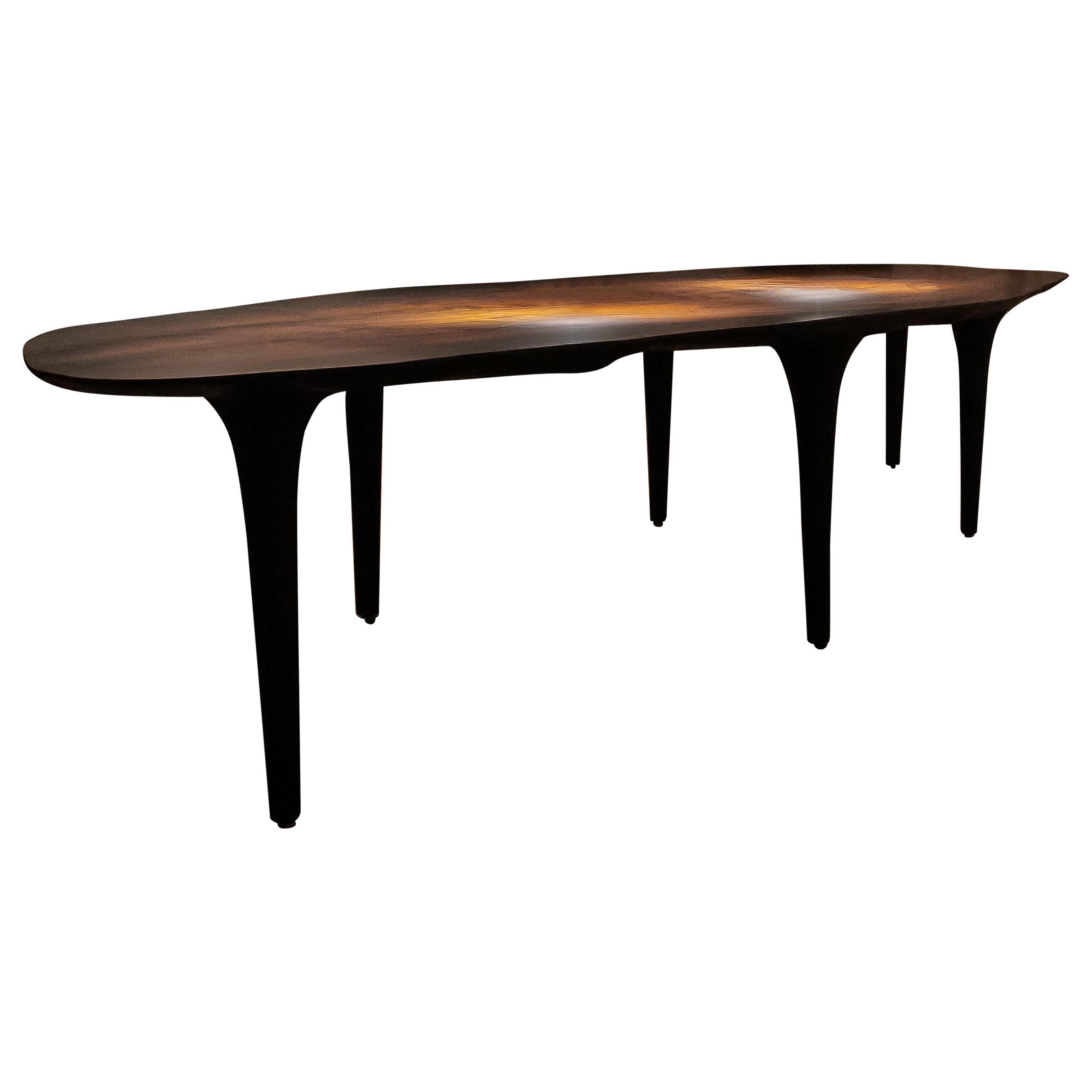 Unique "Scale" Monumental Dining Table Signed by Cedric Breisacher