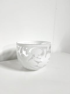 Unique Scandinavian Modern Bowl in Glas by Bertil Vallien for Boda Åfors