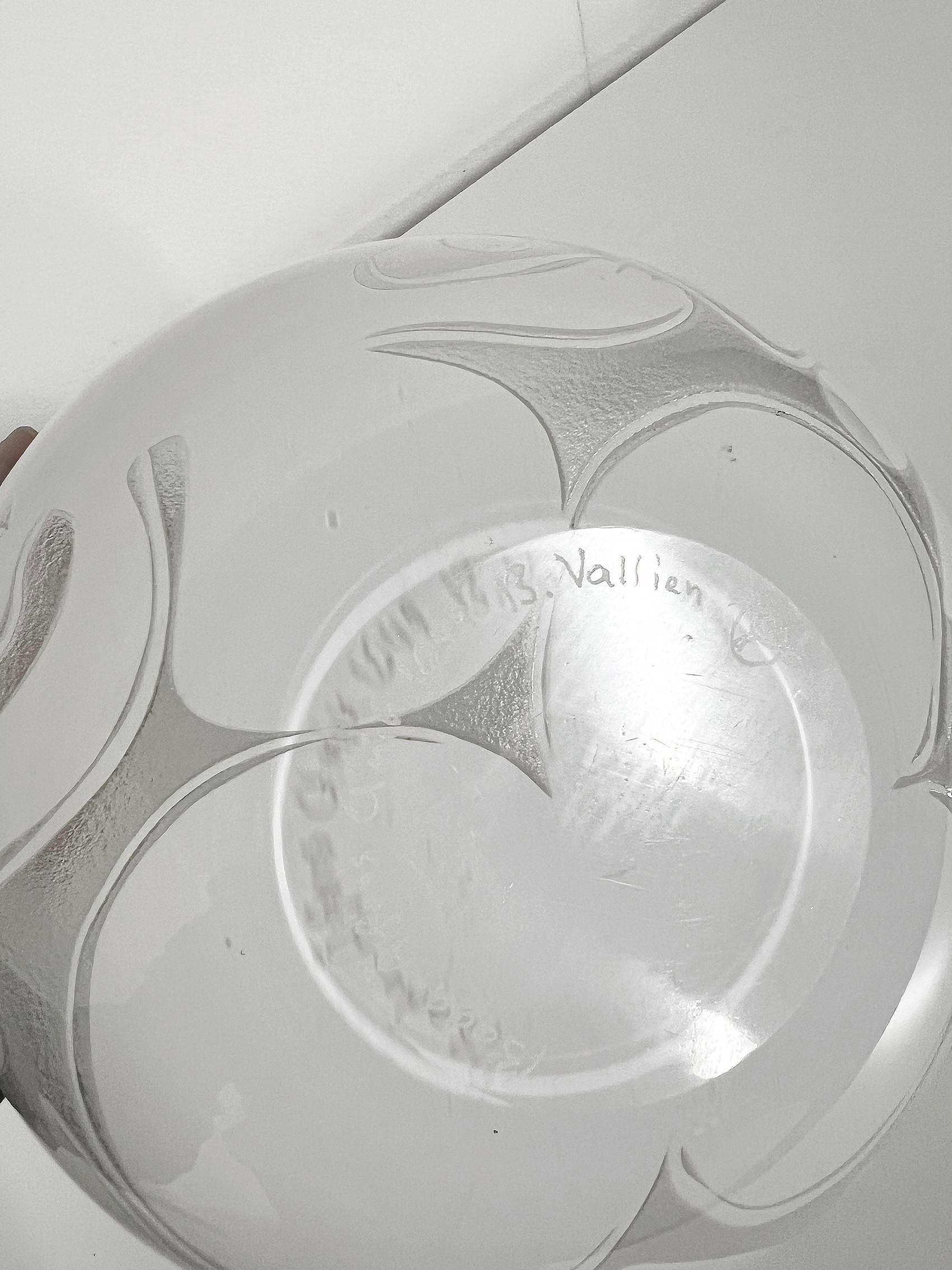 Unique Scandinavian Modern Bowl in Glas by Bertil Vallien for Boda Åfors For Sale 3