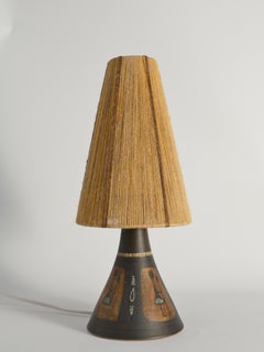 Unique Scandinavian Modern Ceramic Table Lamp by Munk, Sweden