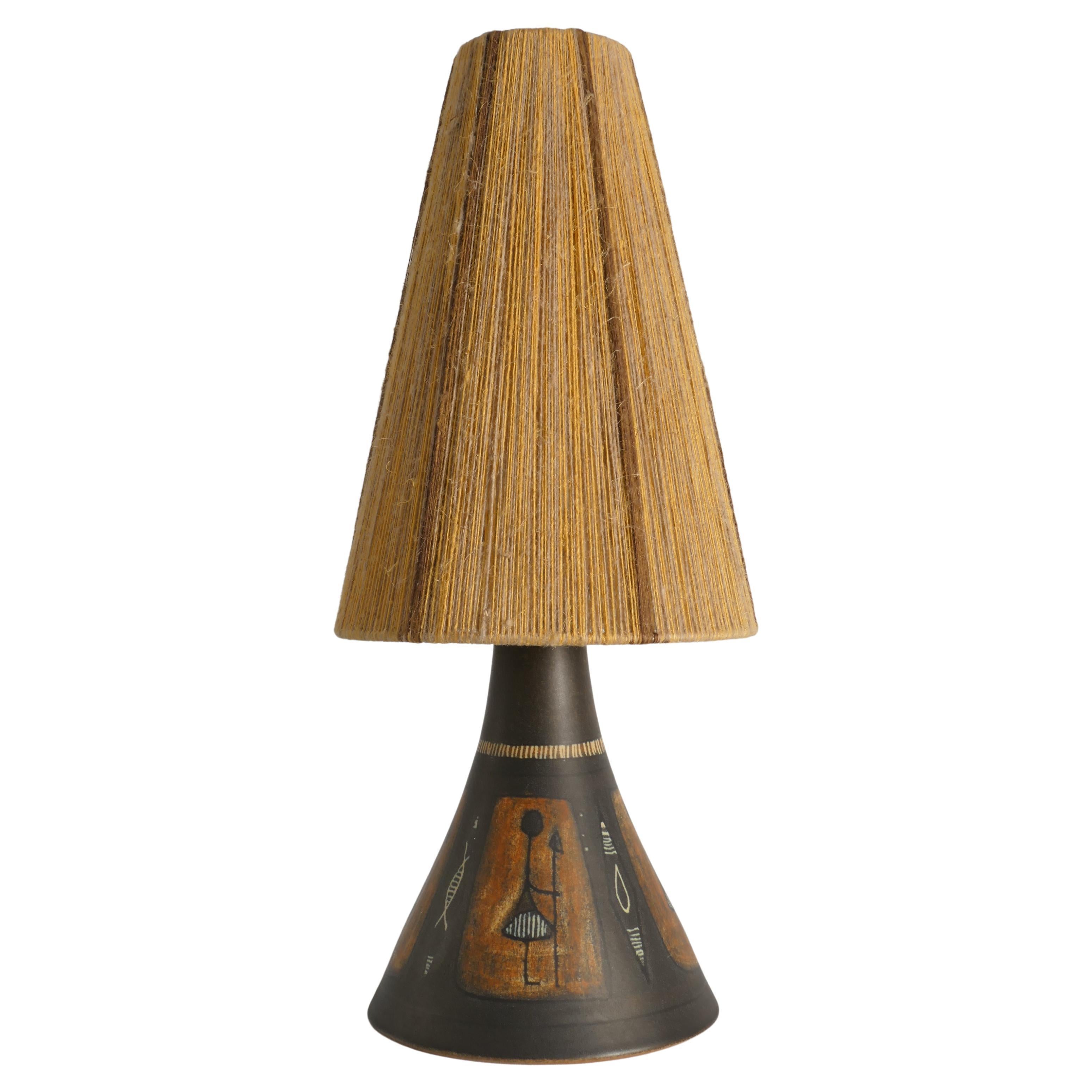 Lampada da tavolo in ceramica di Munk, Svezia, unica nel suo genere, The Modern Scandinavian Modern. in vendita
