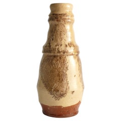 Unique Scandinavian Modern Gourd-Shaped Beige Vase, Sweden 1960s