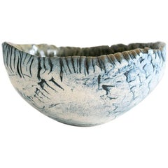 Unique Scandinavian Modern Hand Built and Glazed Bowl by Artist Bengt Berglund