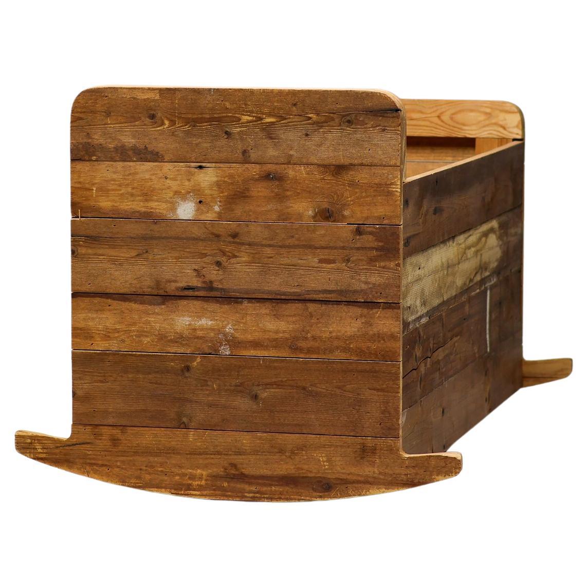 Unique Scrap Wood Rocking Cot by Piet Hein Eek