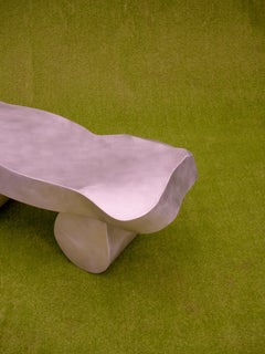 Unique sculptural aluminium bench by Six Dots Design
