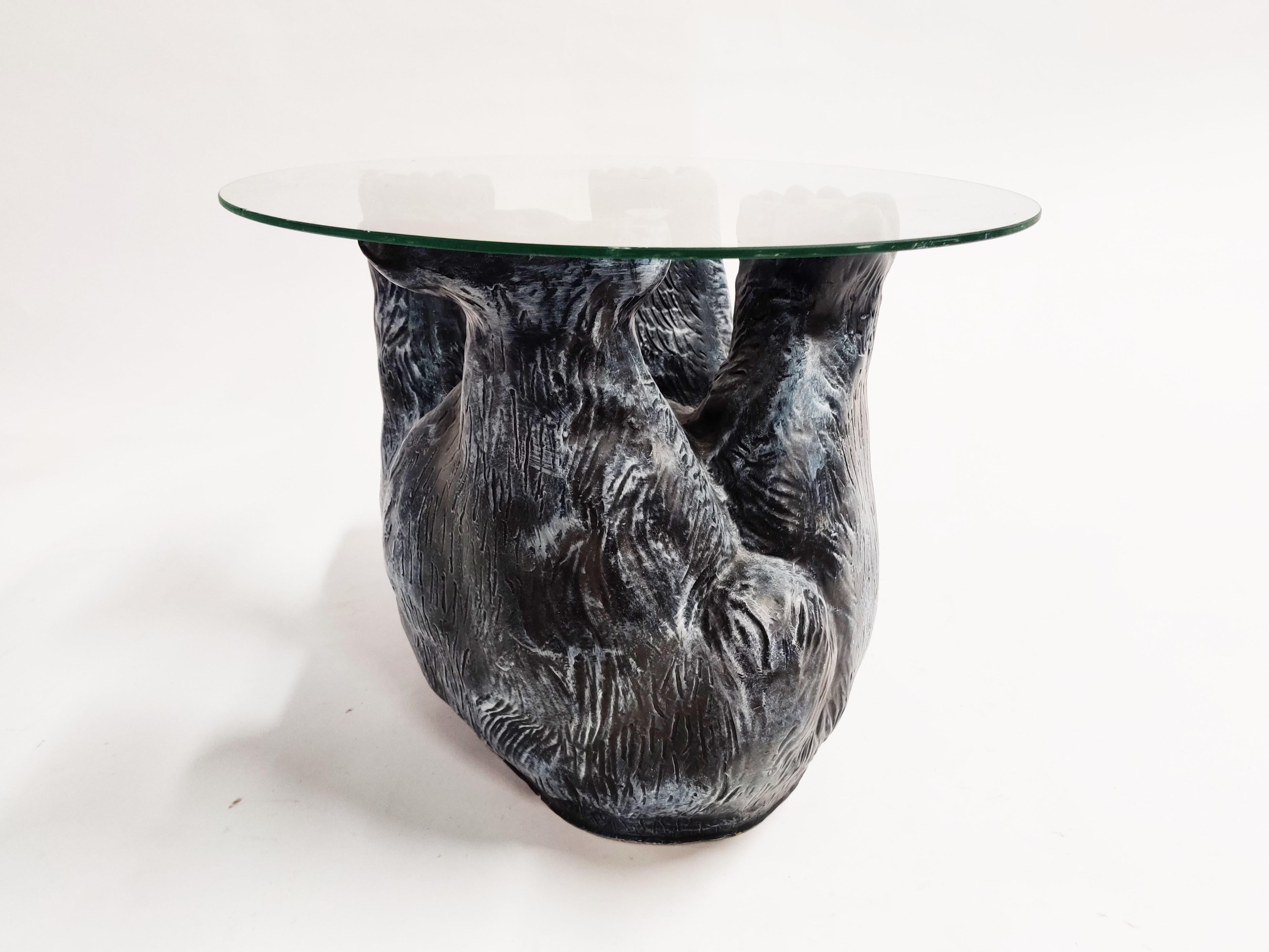 black bear sculpture coffee table