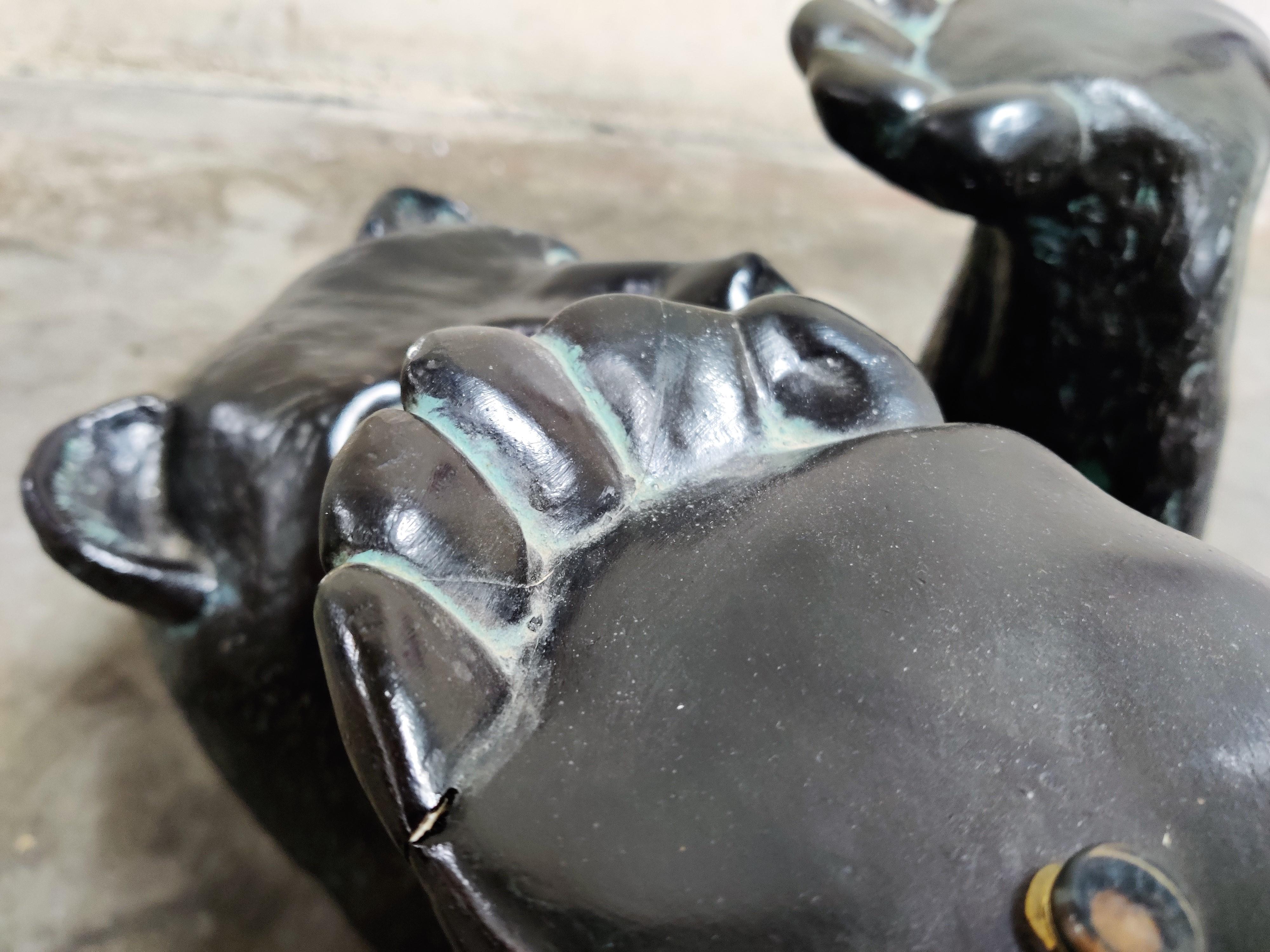 glass bear coffee table
