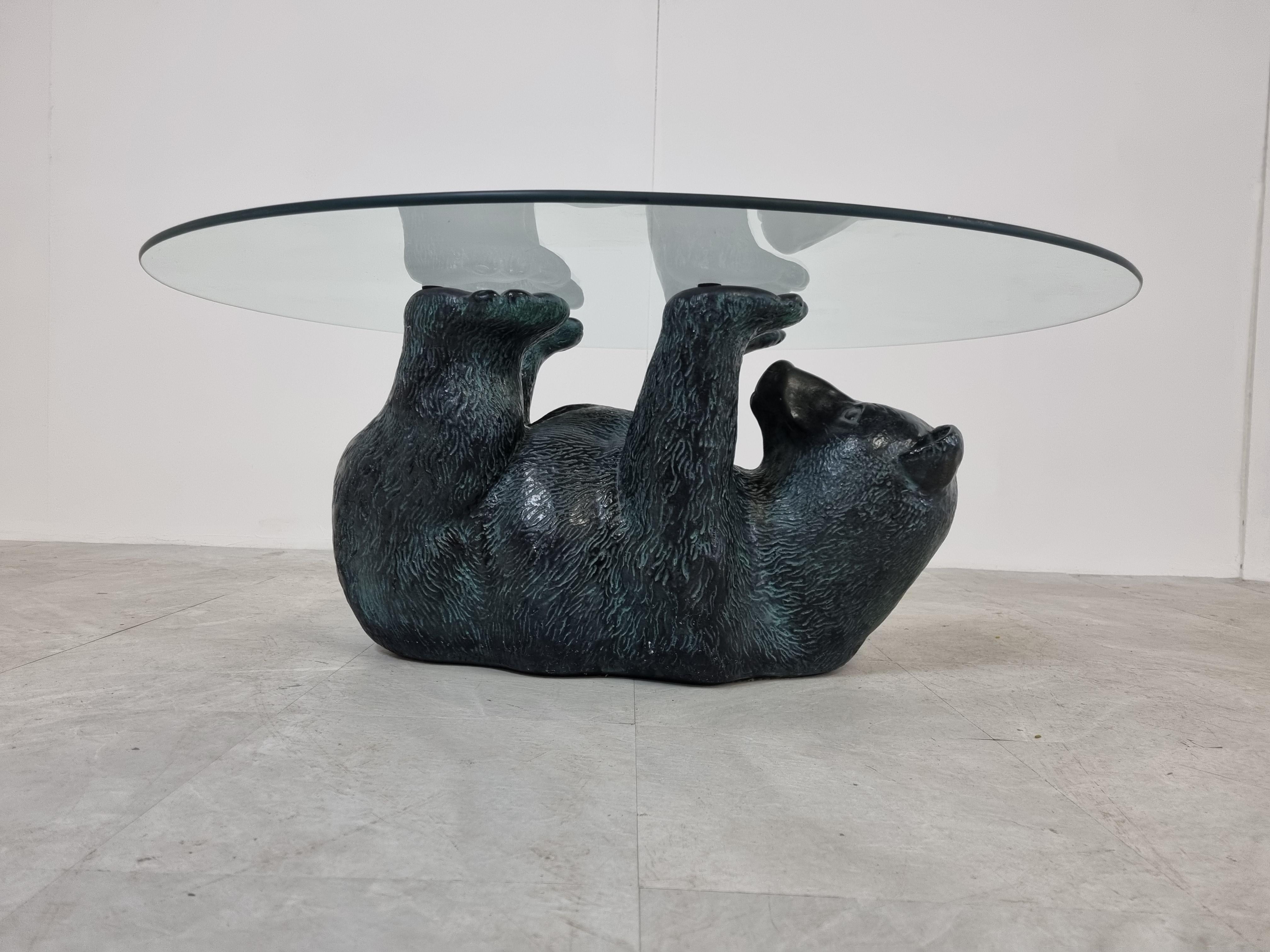 bear table glass top