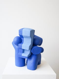 Einzigartige skulpturale keramische Komposition Nr.1 in Blau von Austin Coudriet