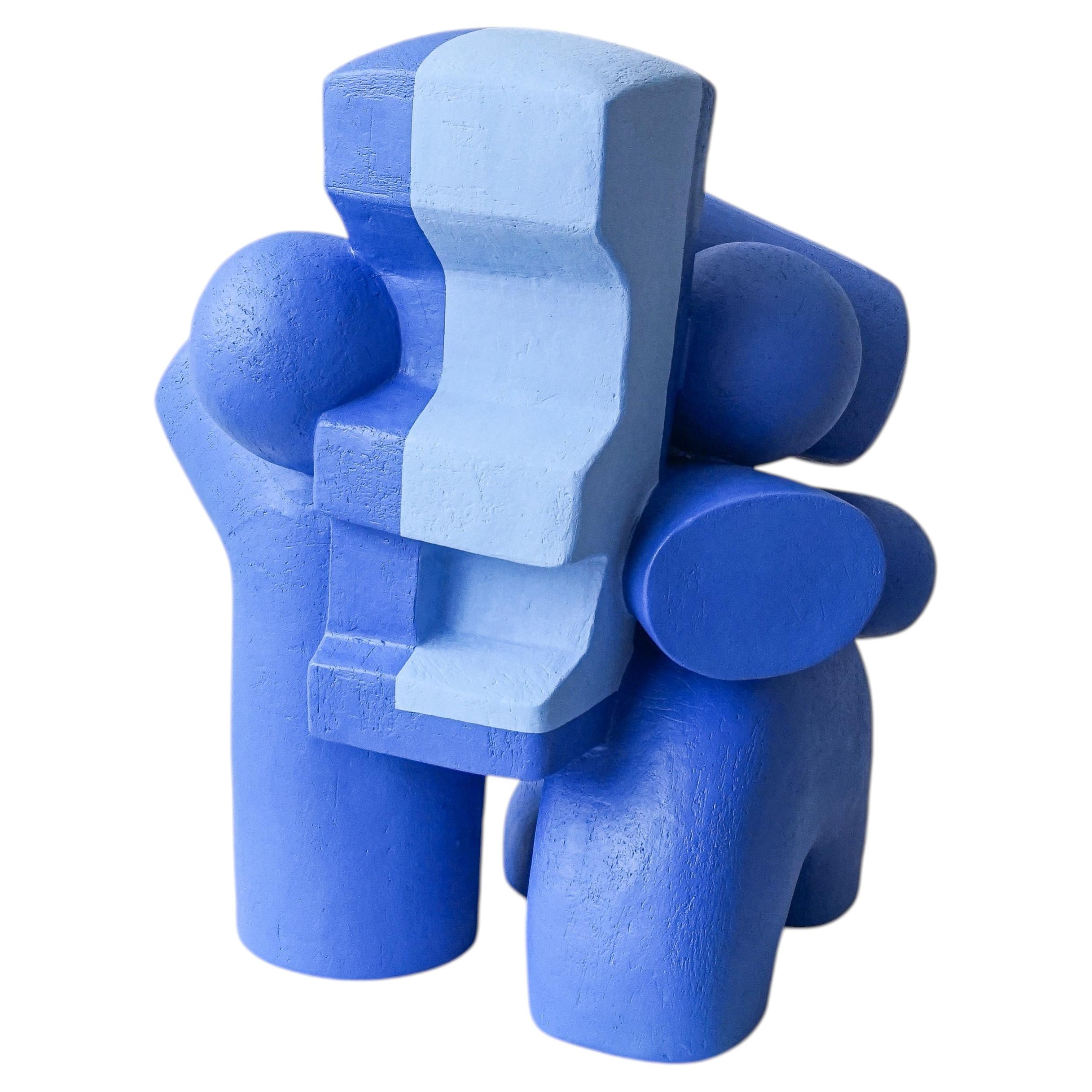Unique Sculptural Ceramic Composition No.1 in Blue by Austin Coudriet