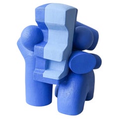 Einzigartige skulpturale keramische Komposition Nr.1 in Blau von Austin Coudriet