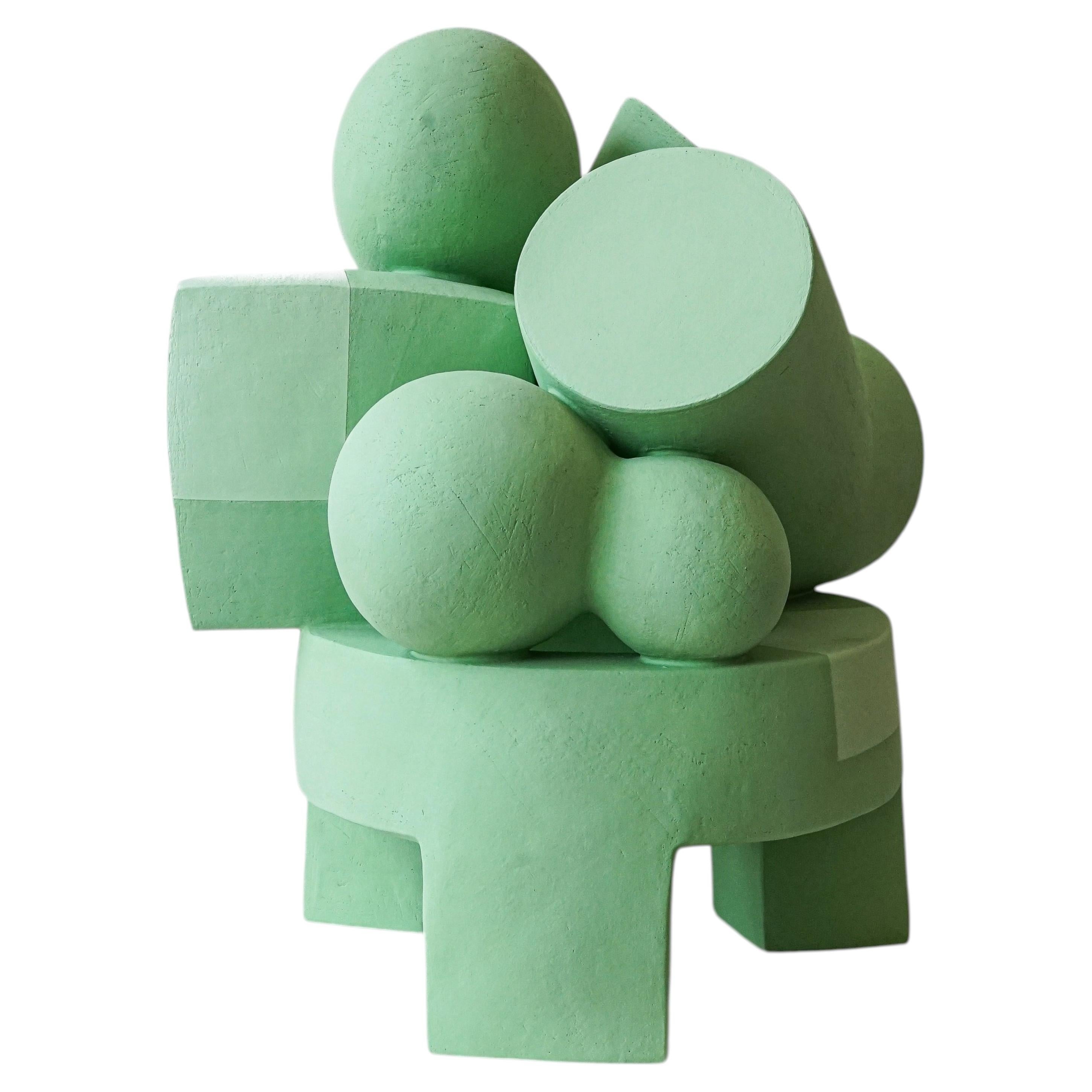 Unique Sculptural Ceramic Composition No.2 in Green by Austin Coudriet