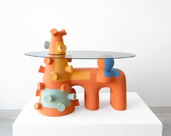 Unique Sculptural Ceramic Composition Table by Austin Coudriet