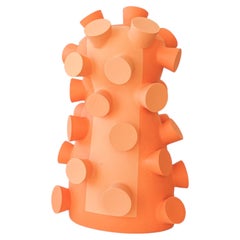 Unique Sculptural Ceramic Cones in Orange by Austin Coudriet