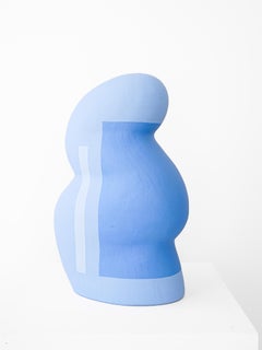 Única escultura de cerámica Swiggle en azul de Austin Coudriet