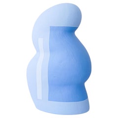 Unique Sculptural Ceramic Swiggle in Blue by Austin Coudriet