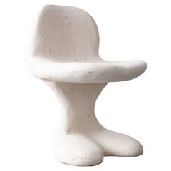 Unique Sculptural Chair in Gypsum by Rogan Gregory