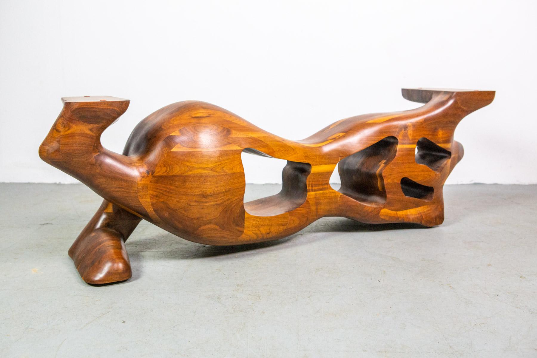 Late 20th Century Unique Sculptural Coffee Table by American Craftsman Wendell Kahler