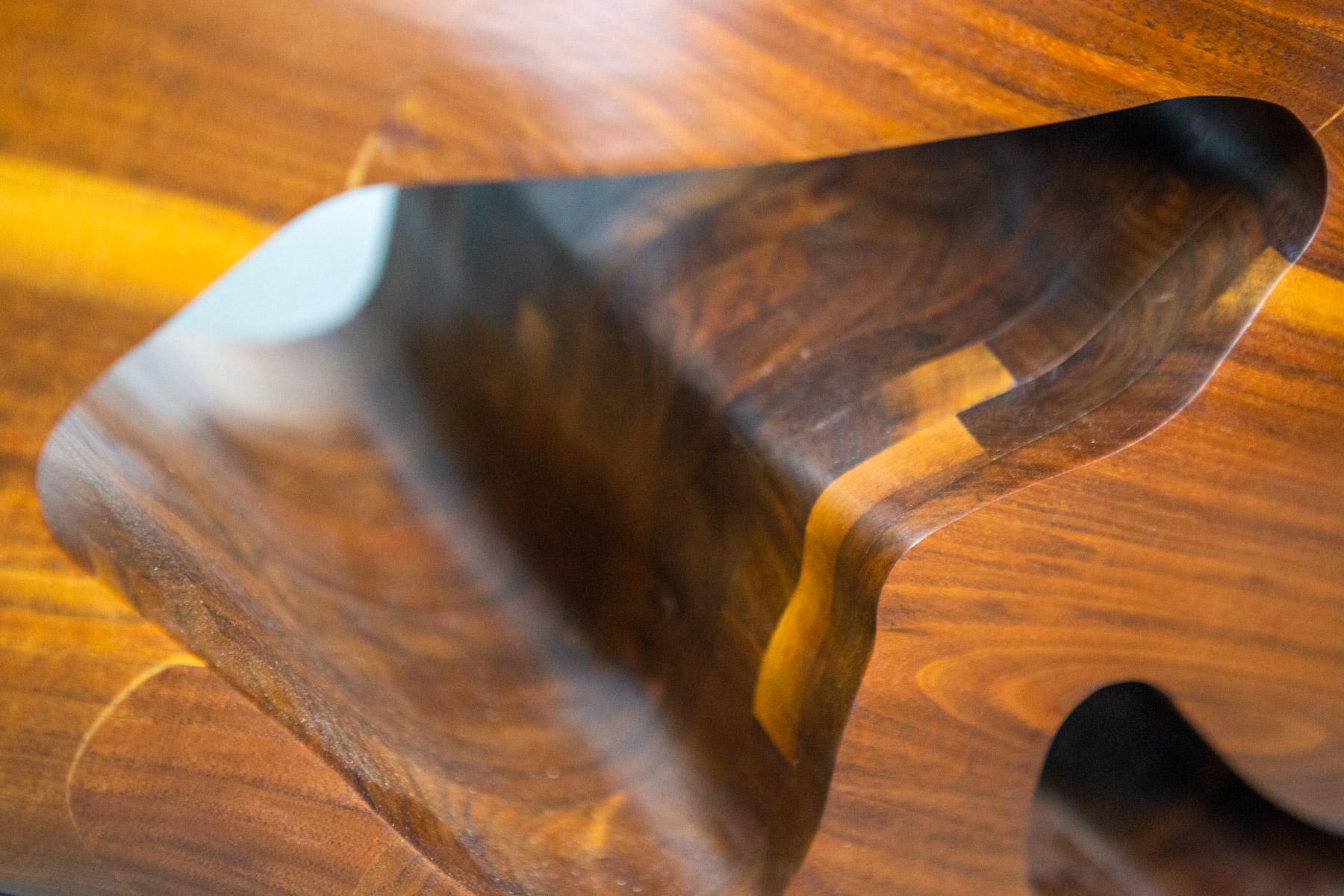 Glass Unique Sculptural Coffee Table by American Craftsman Wendell Kahler