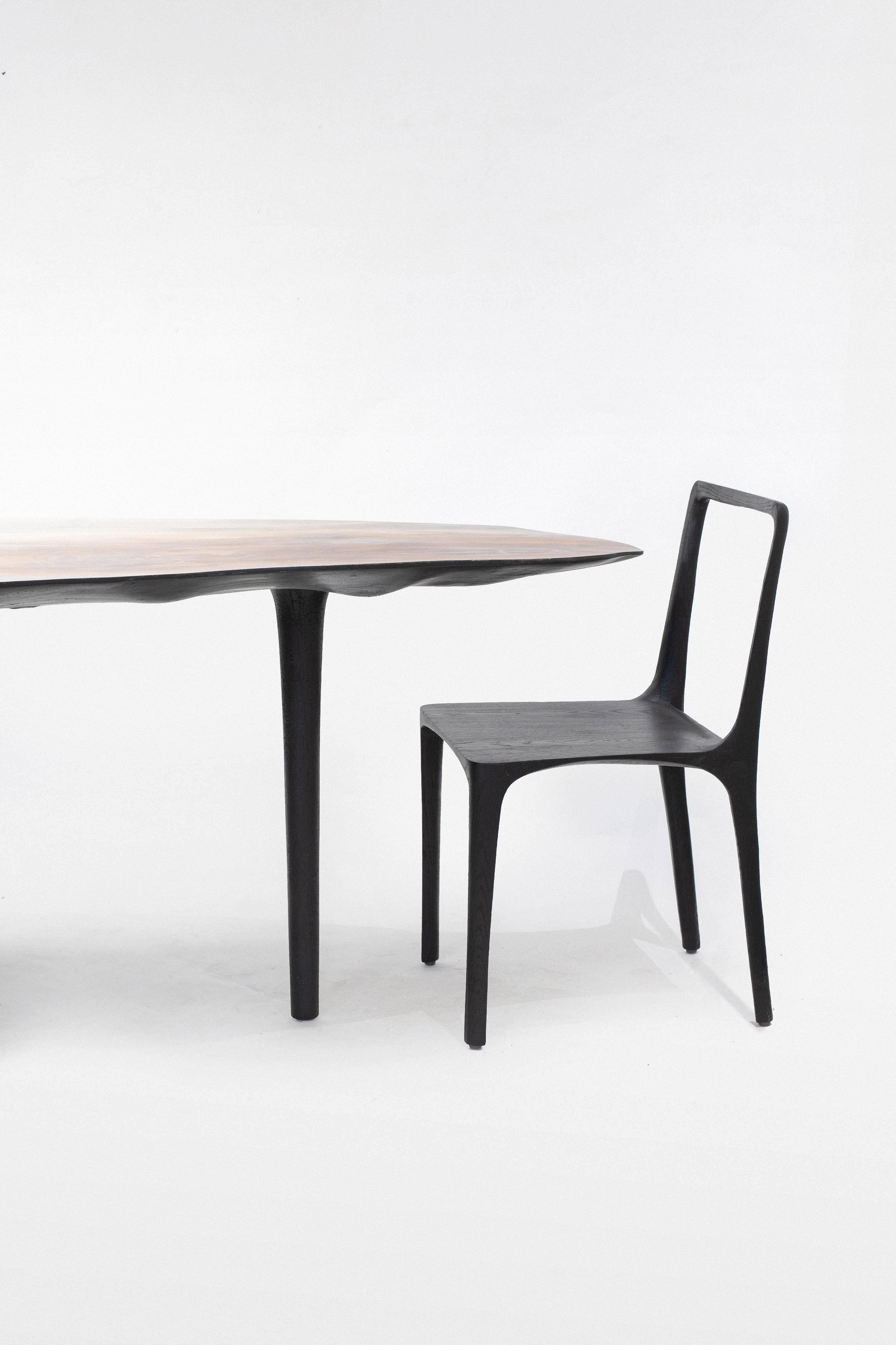 French Unique Sculptural Dining Table Signed by Cedric Breisacher