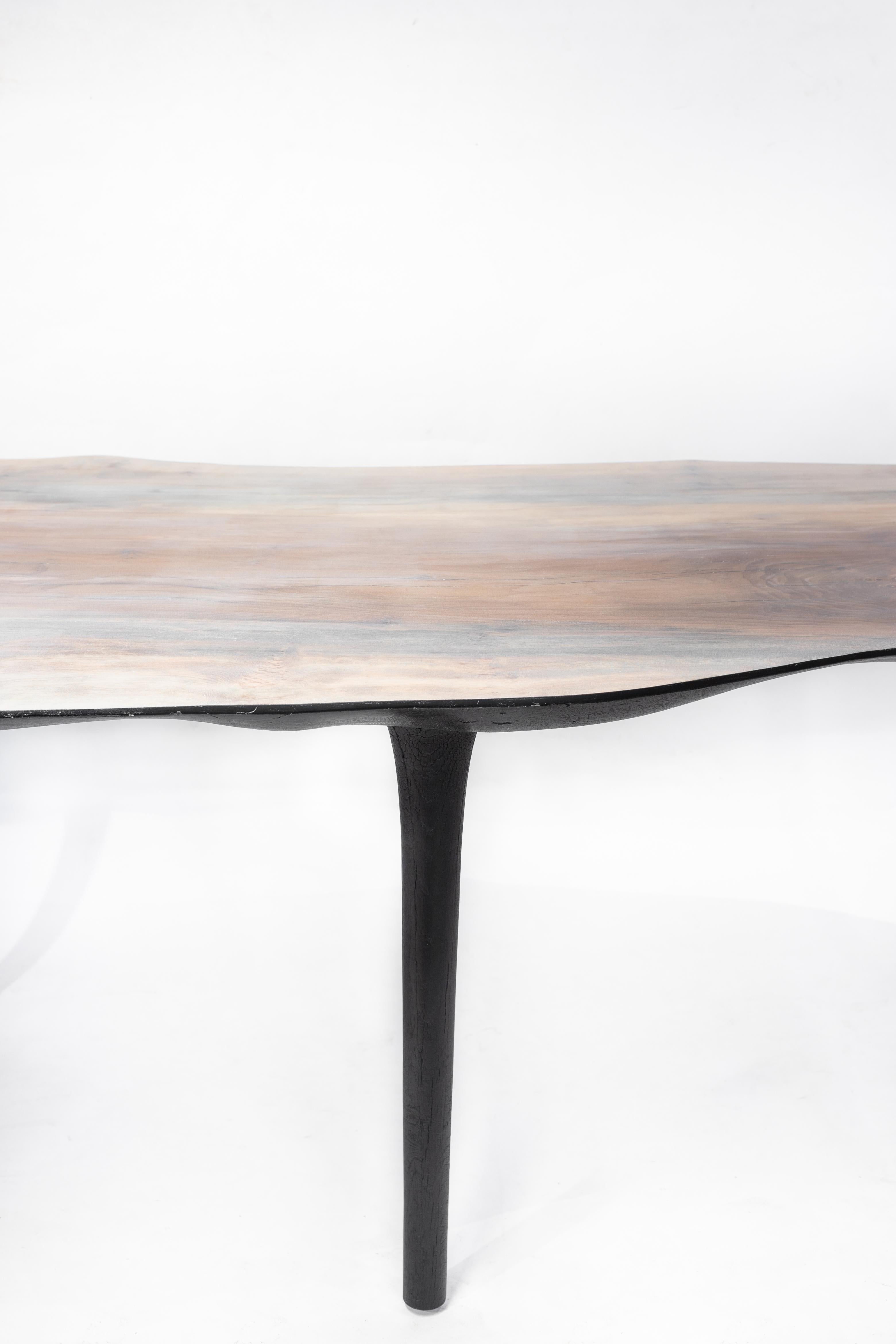 French Unique Sculptural Dining Table Signed by Cedric Breisacher