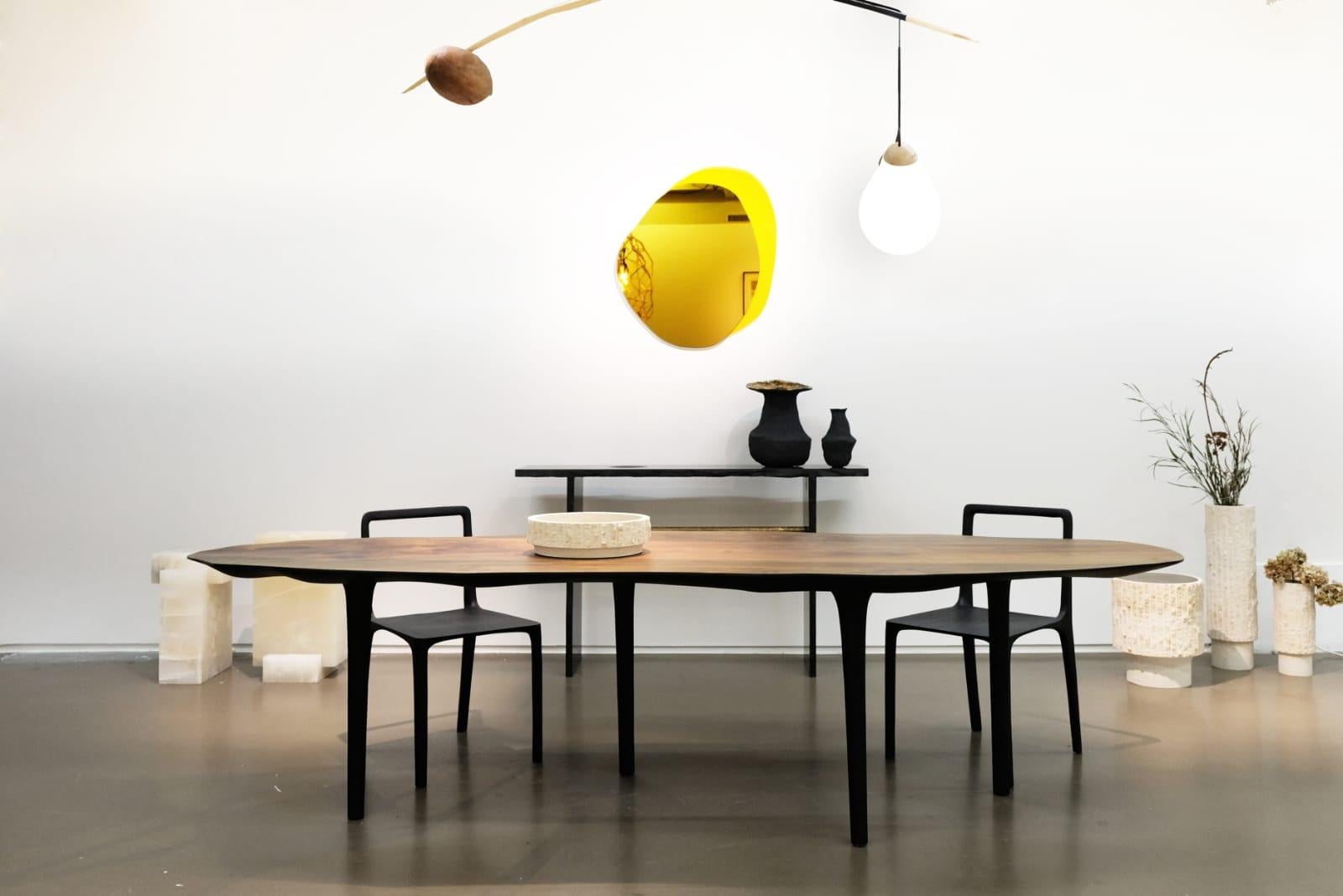 Unique Sculptural Dining Table Signed by Cedric Breisacher In New Condition In Geneve, CH