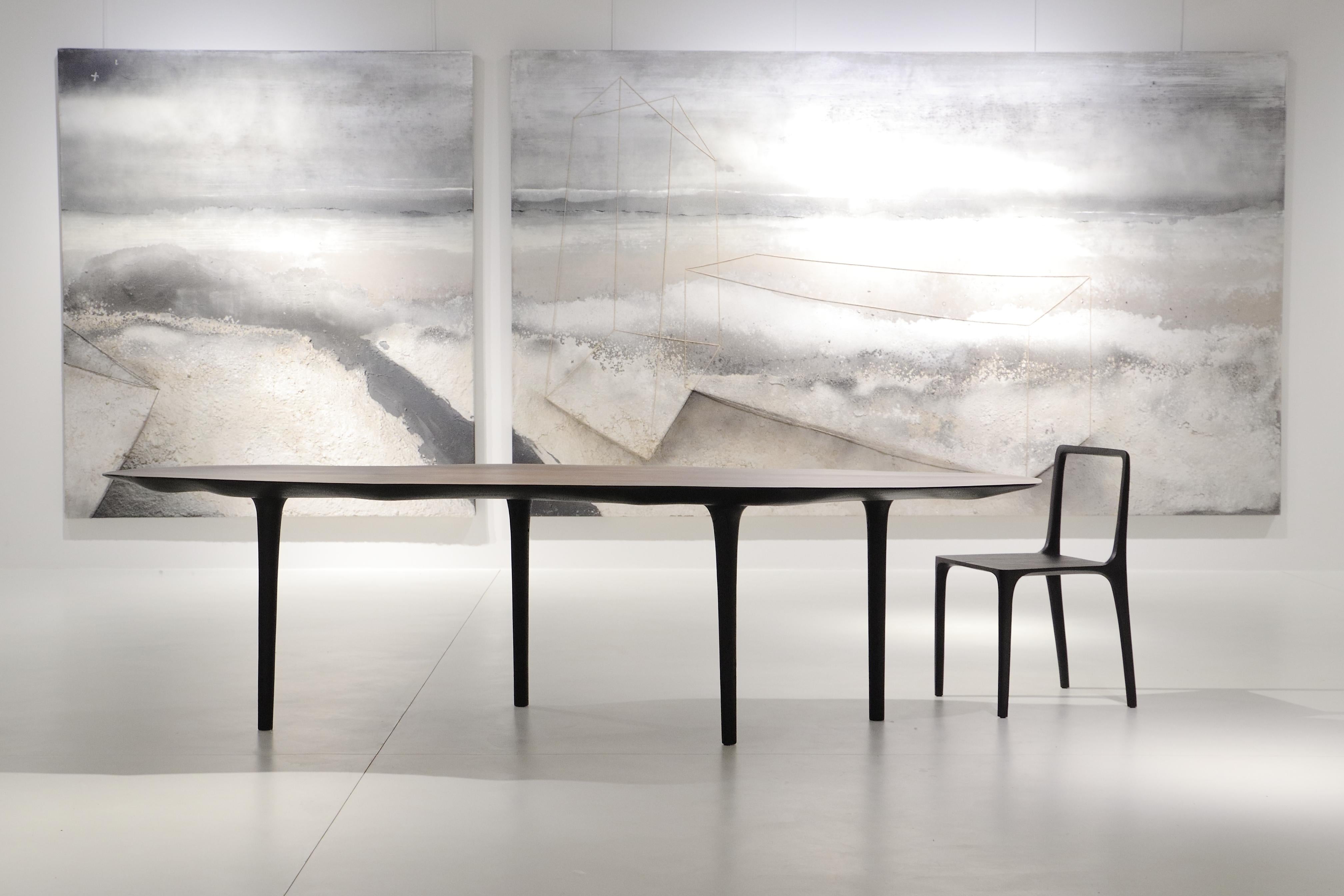 Unique Sculptural Dining Table Signed by Cedric Breisacher 1