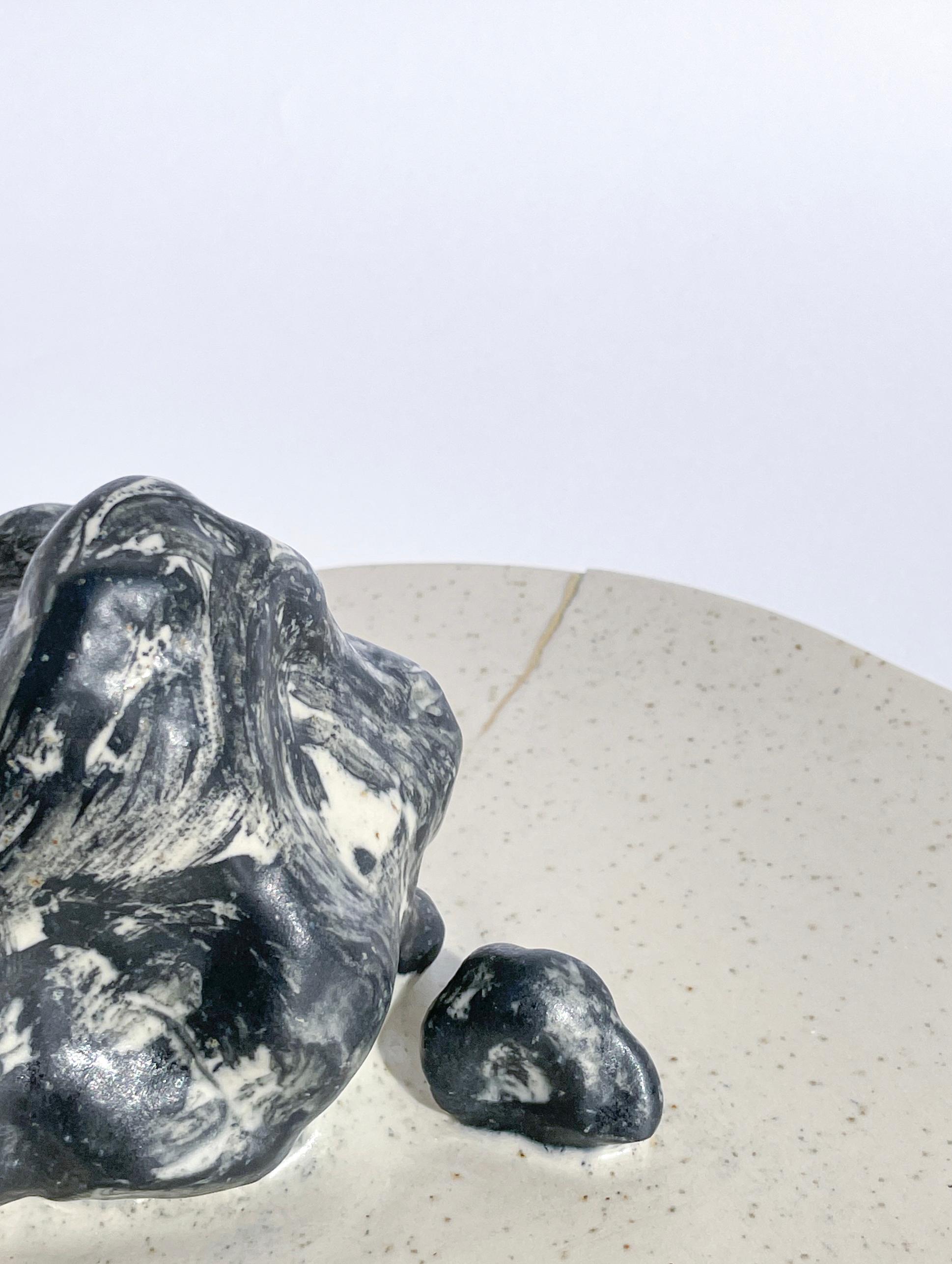 Contemporary Unique Sculptural 'Gongshi' Plates N0.20 Objet d'Art Matt finish For Sale