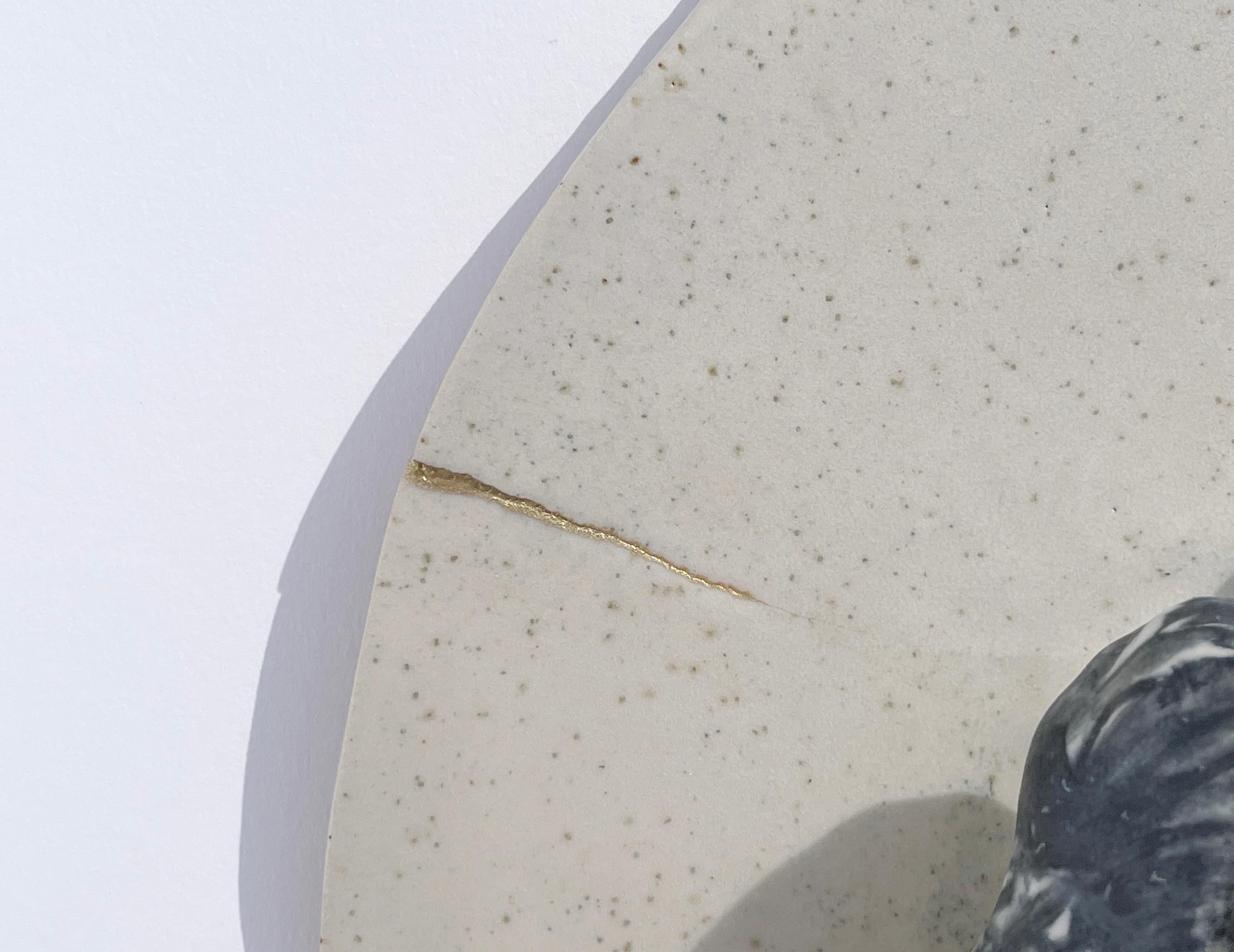 Ceramic Unique Sculptural 'Gongshi' Plates N0.20 Objet d'Art Matt finish For Sale