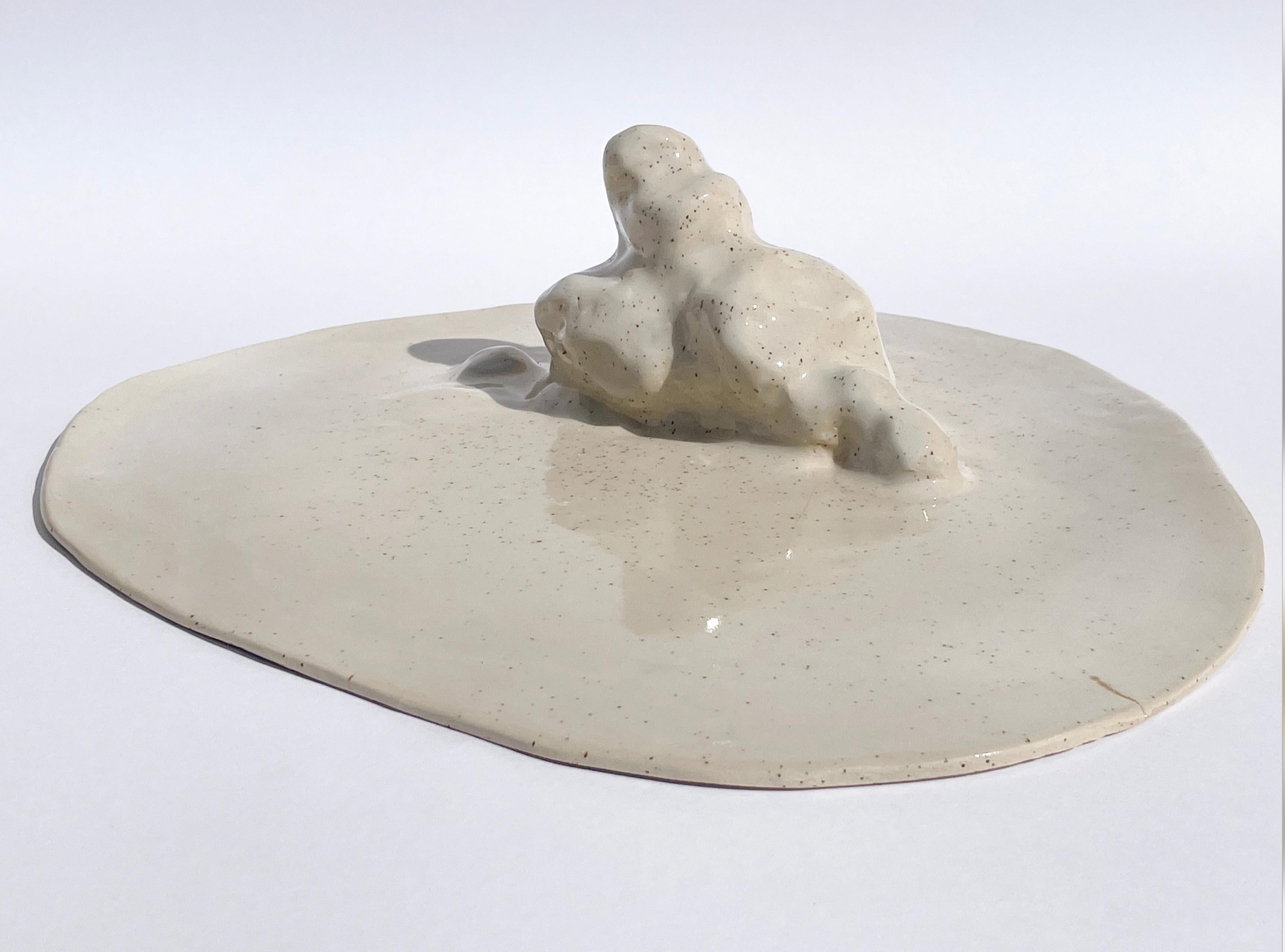 Contemporary Unique Sculptural 'Gongshi' Plates N0.25 Objet d'Art Matt finish For Sale