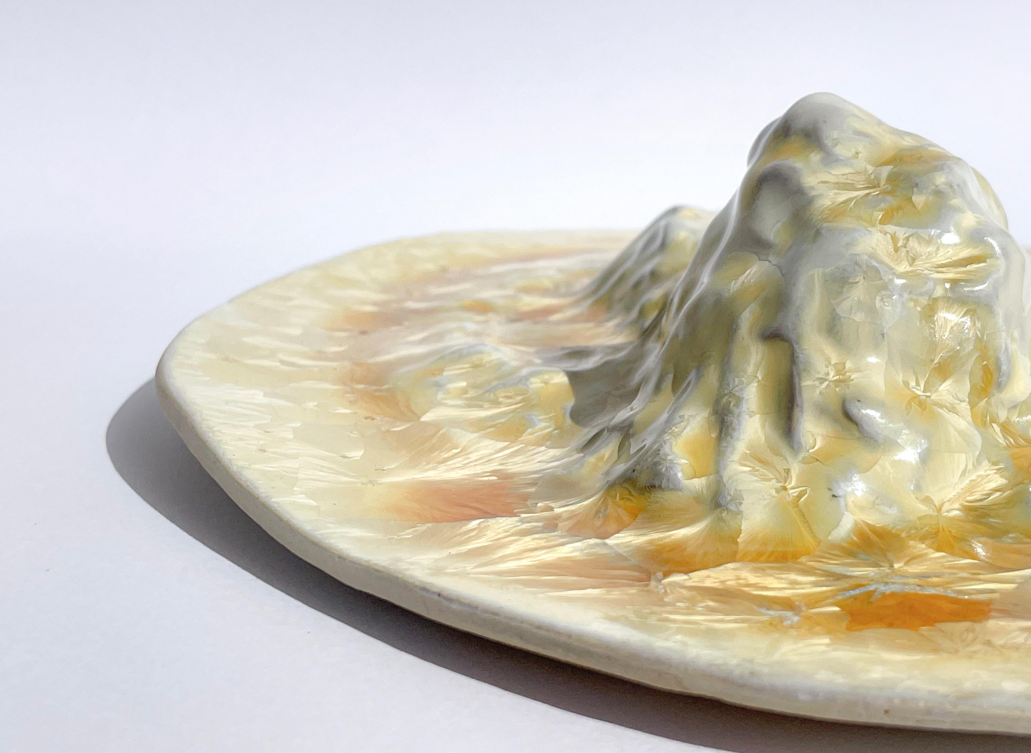 Unique Sculptural 'Gongshi' Plates N0.9 Objet d'Art Crystalline For Sale 3