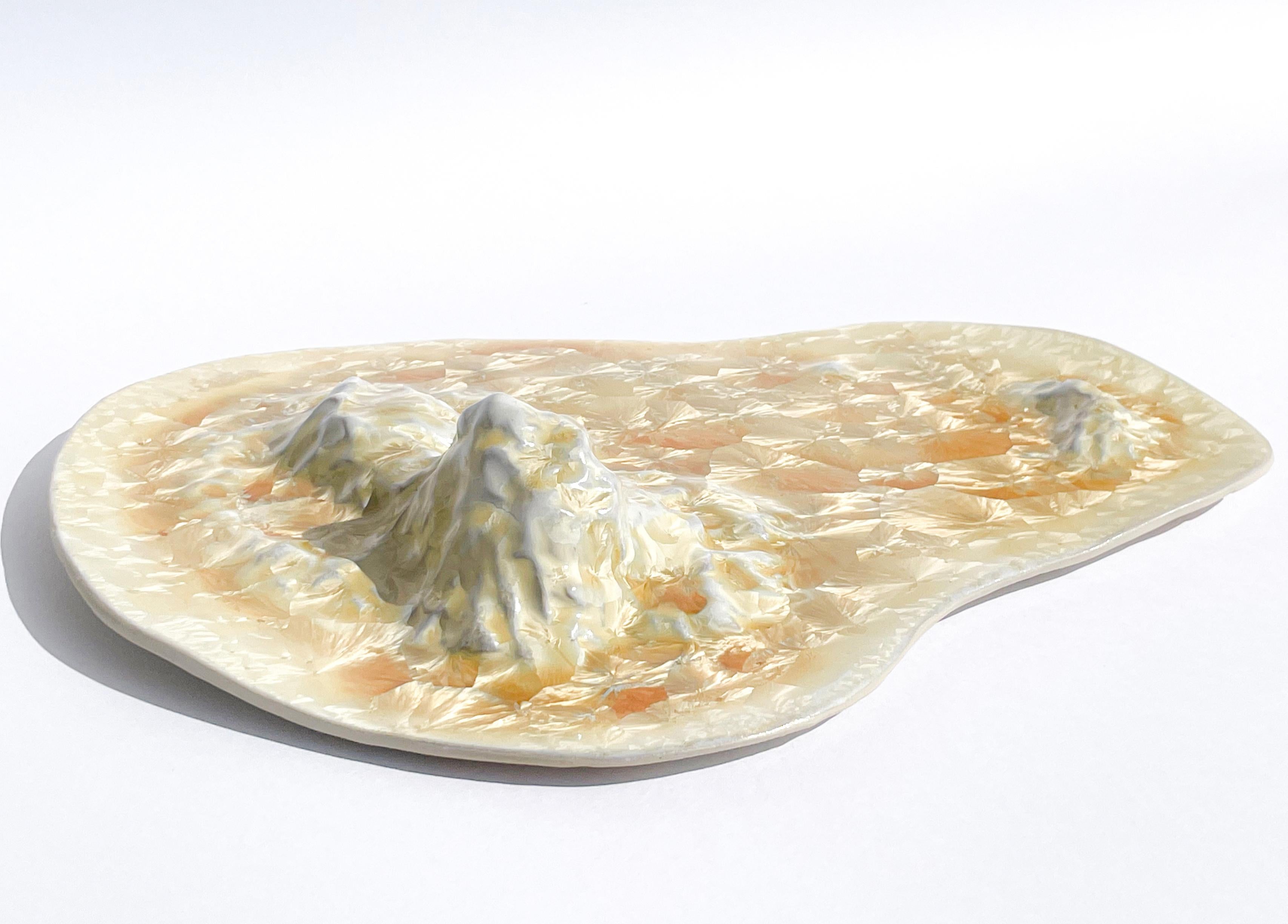 Unique Sculptural 'Gongshi' Plates N0.9 Objet d'Art Crystalline For Sale 2
