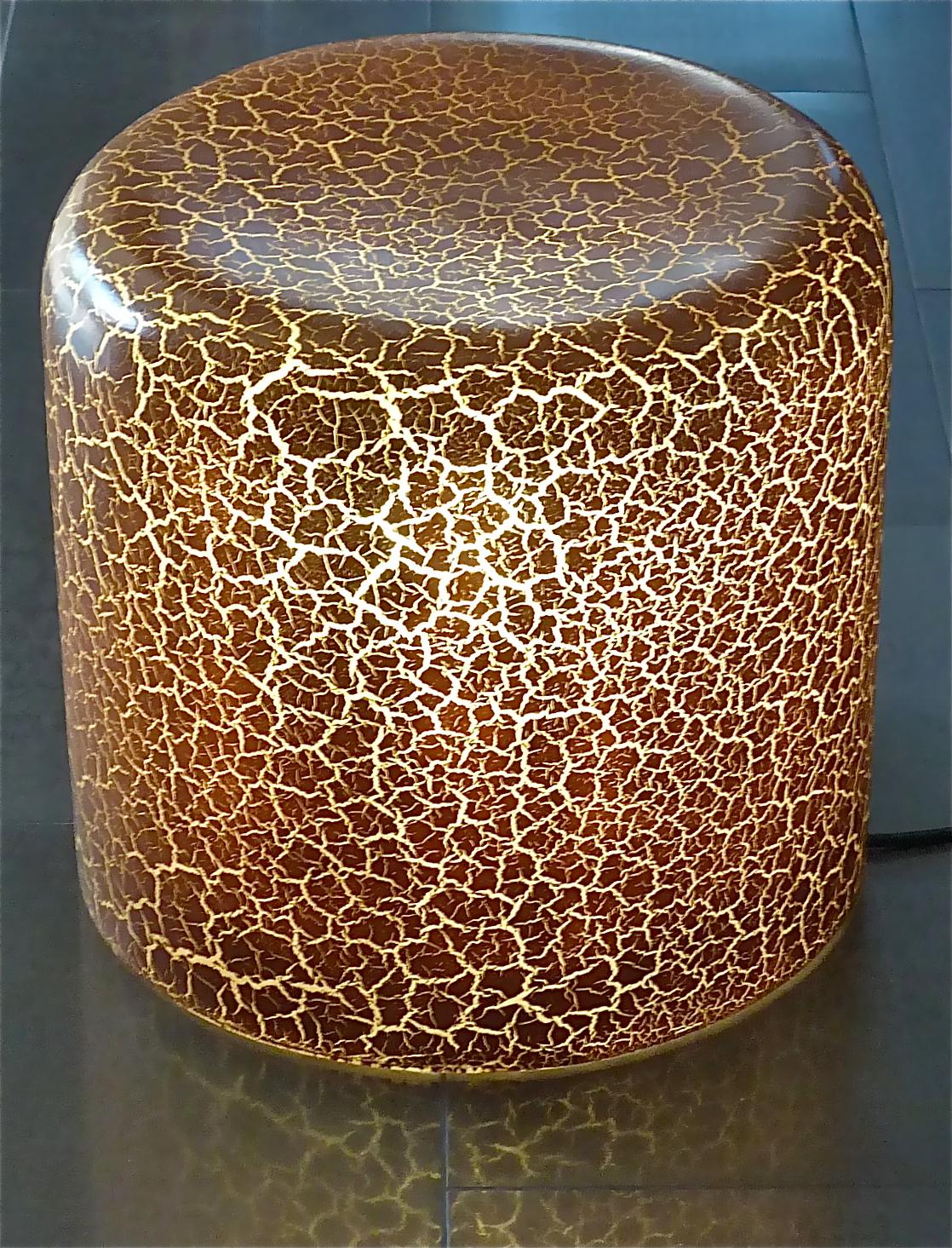 French Unique Sculptural Illuminated Resin Plastic Stool Lamp Object 1960s 70s Panton