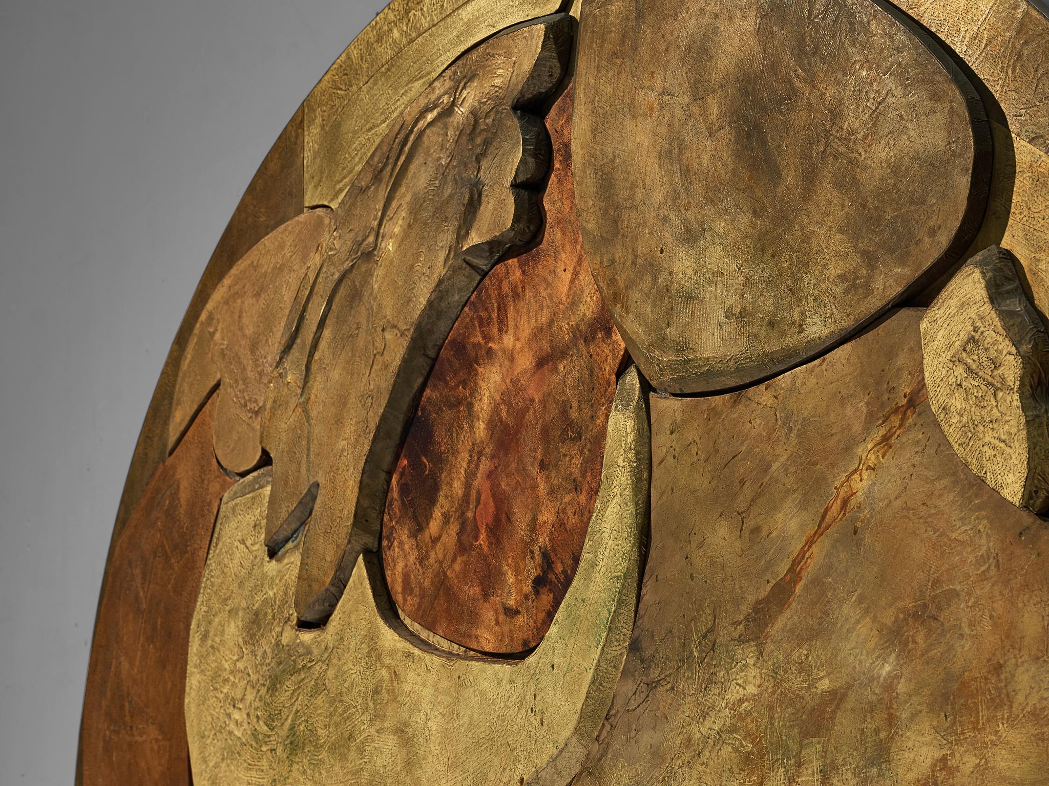 Unique Sculptural Lorenzo Burchiellaro Handcrafted Headboard in Wood and Metal 2