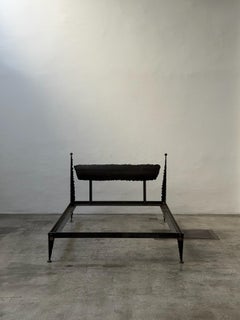 Unique Sculptural Metal Bed Frame, Late 20th Century, Postmodern Design