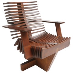 Unique Sculptural Pine Chair