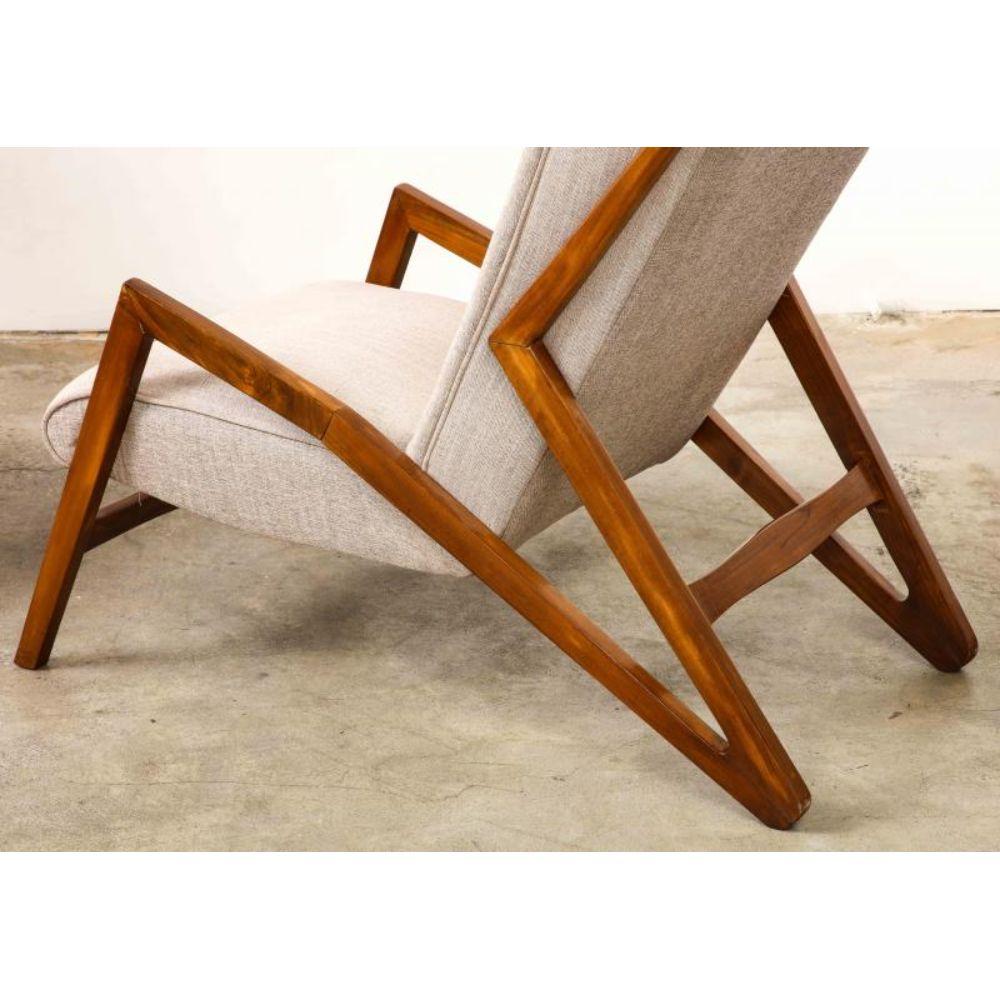 Unique Sculptural Walnut Lounge Chairs by Studio BBPR, circa 1950 4