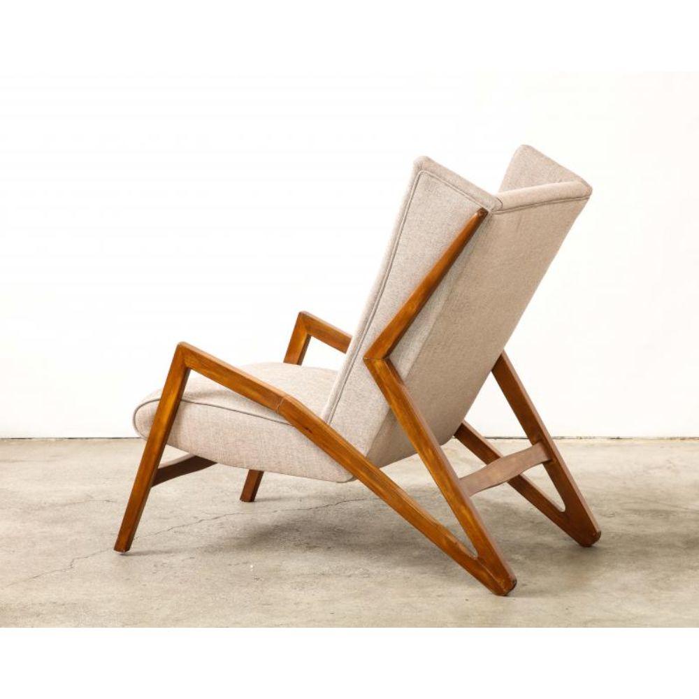Unique Sculptural Walnut Lounge Chairs by Studio BBPR, circa 1950 2