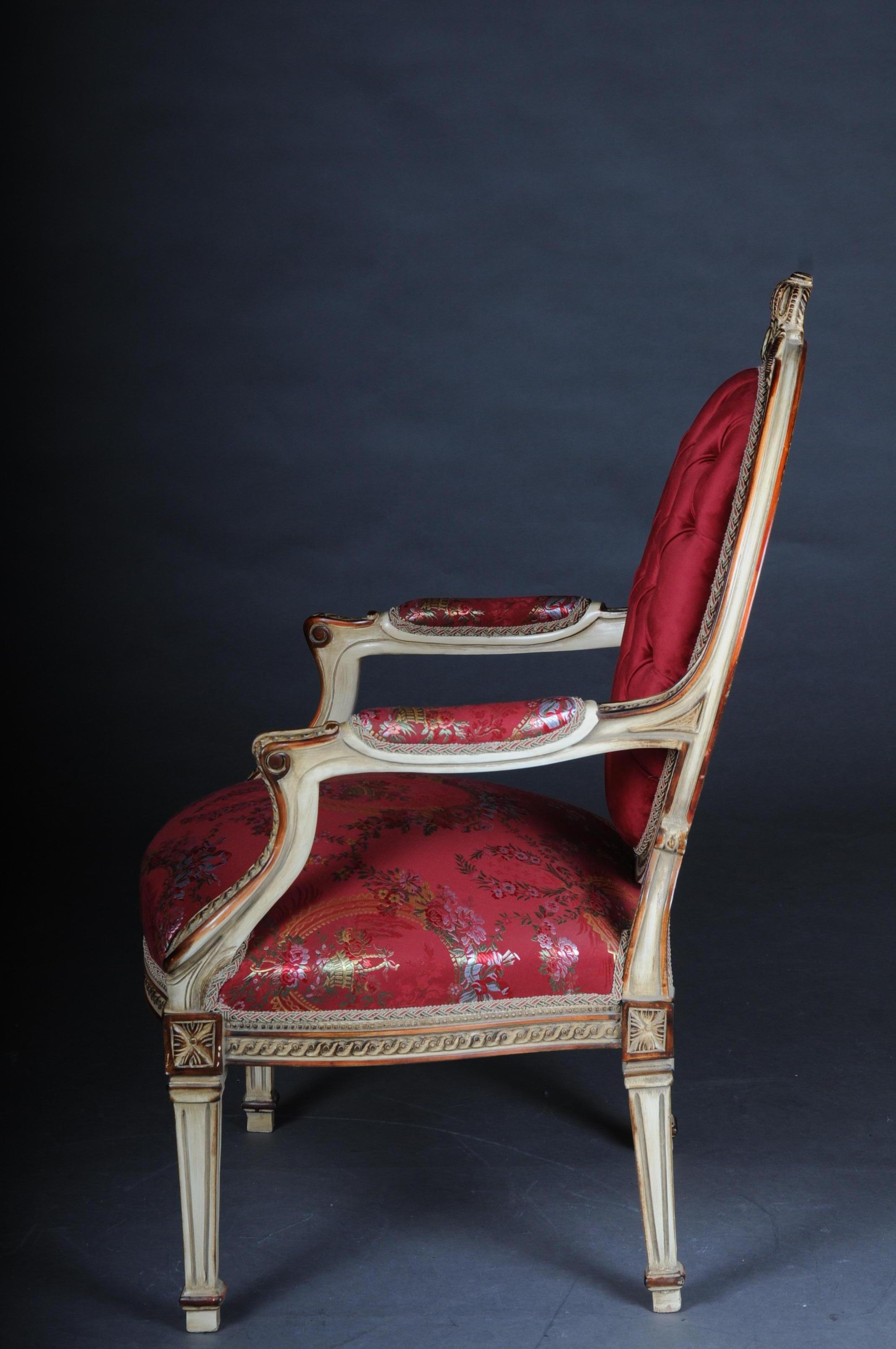 Groupe de sièges uniques, ensemble avec table ovale en taille Louis XVI en vente 3