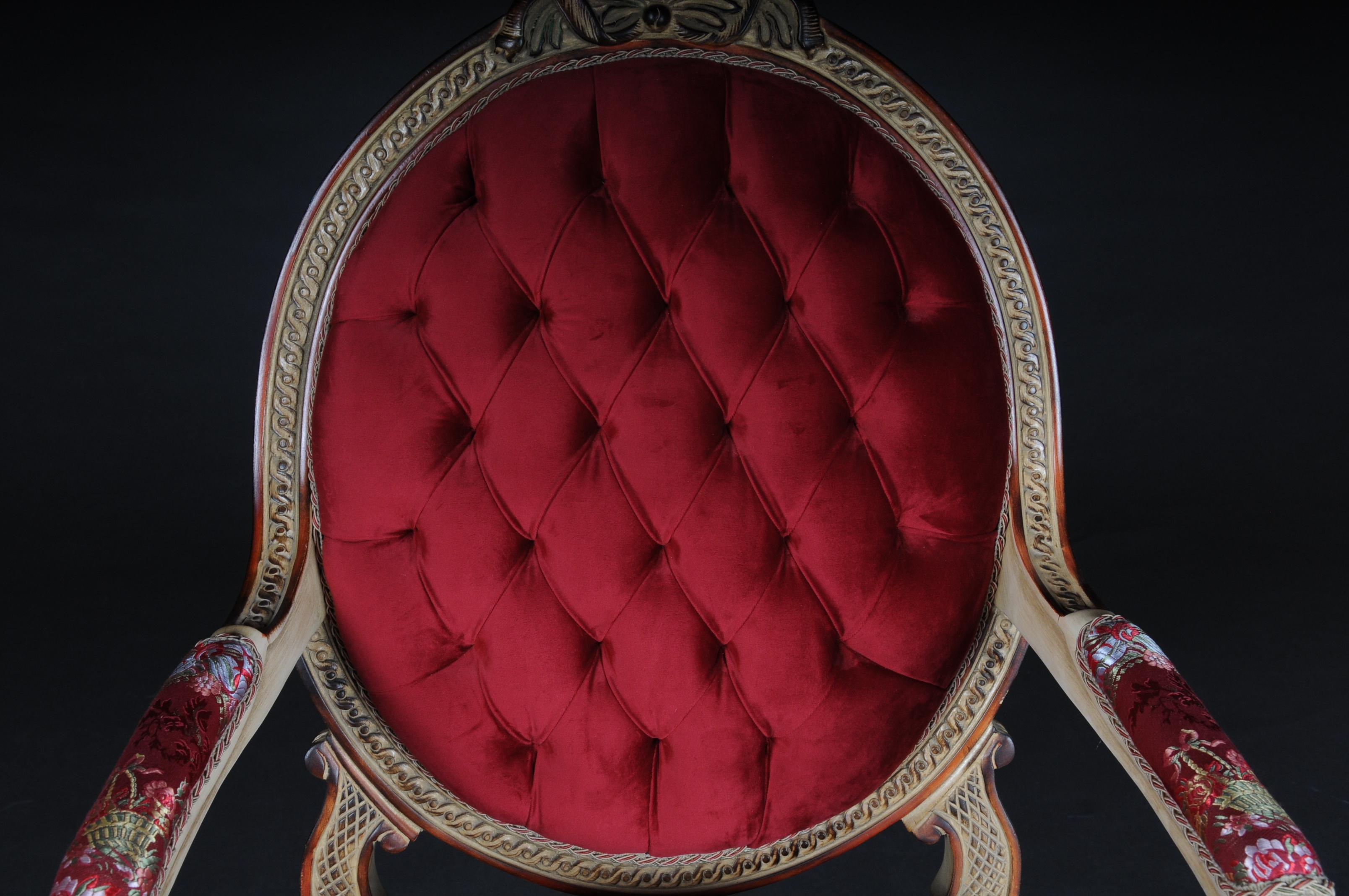 Groupe de sièges uniques, ensemble avec table ovale en taille Louis XVI en vente 6