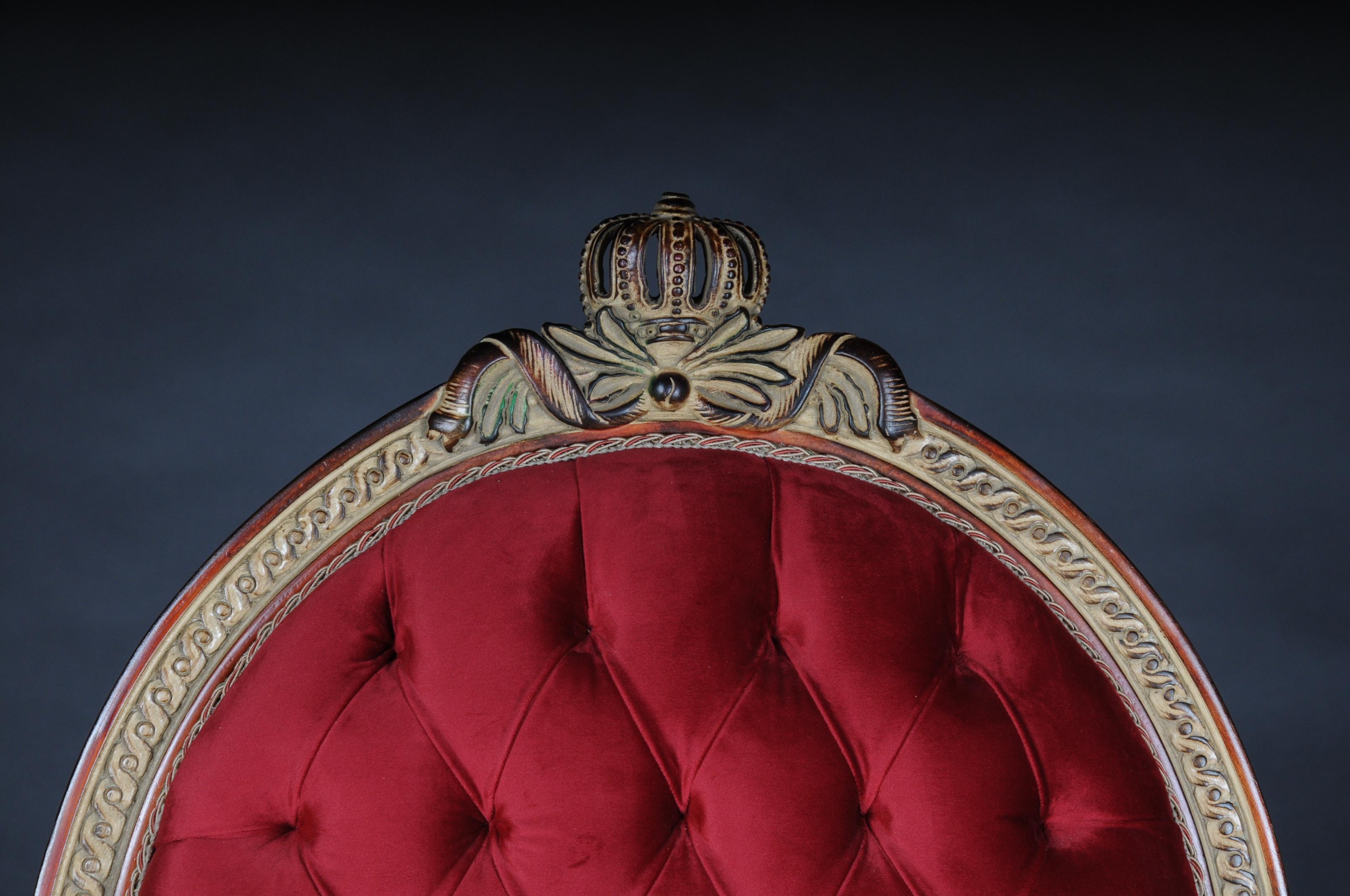 Unique Seating Group, Set with Oval Table in Louis XVI Seize 11