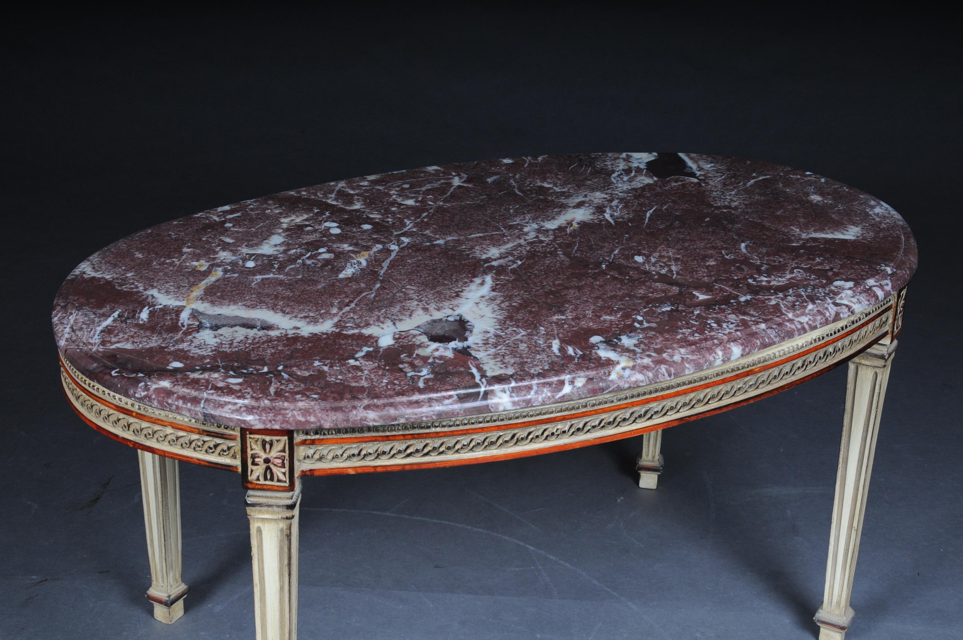 Groupe de sièges uniques, ensemble avec table ovale en taille Louis XVI en vente 12