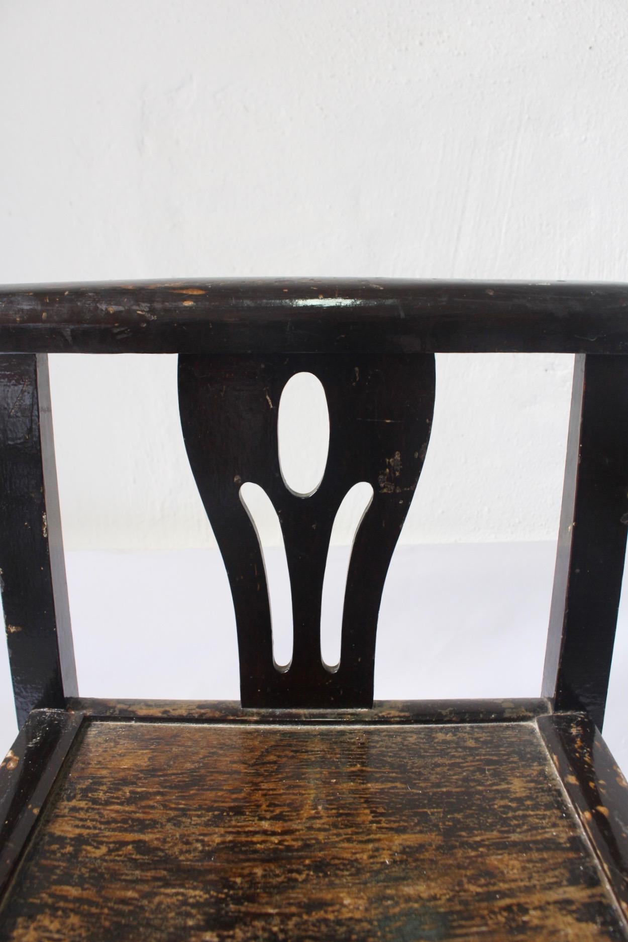 Unique Set of 2 Art Nouveau or Spanish Modernism Wood Stools with Organic Shapes im Angebot 4