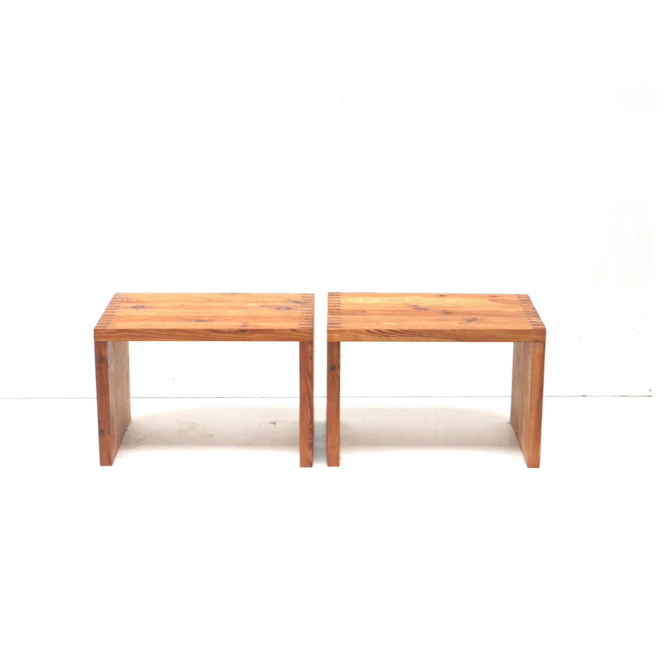 Unique set of 2 vintage tables / bedside tables by Ate van Apeldoorn for Houtwer For Sale 3