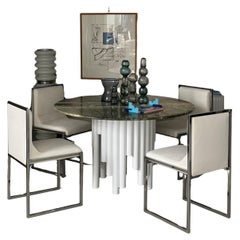 Einzigartiger Satz von 4 "Wright/Wright" Stühlen von Nanda Vigo für Driade, Italien, 1972