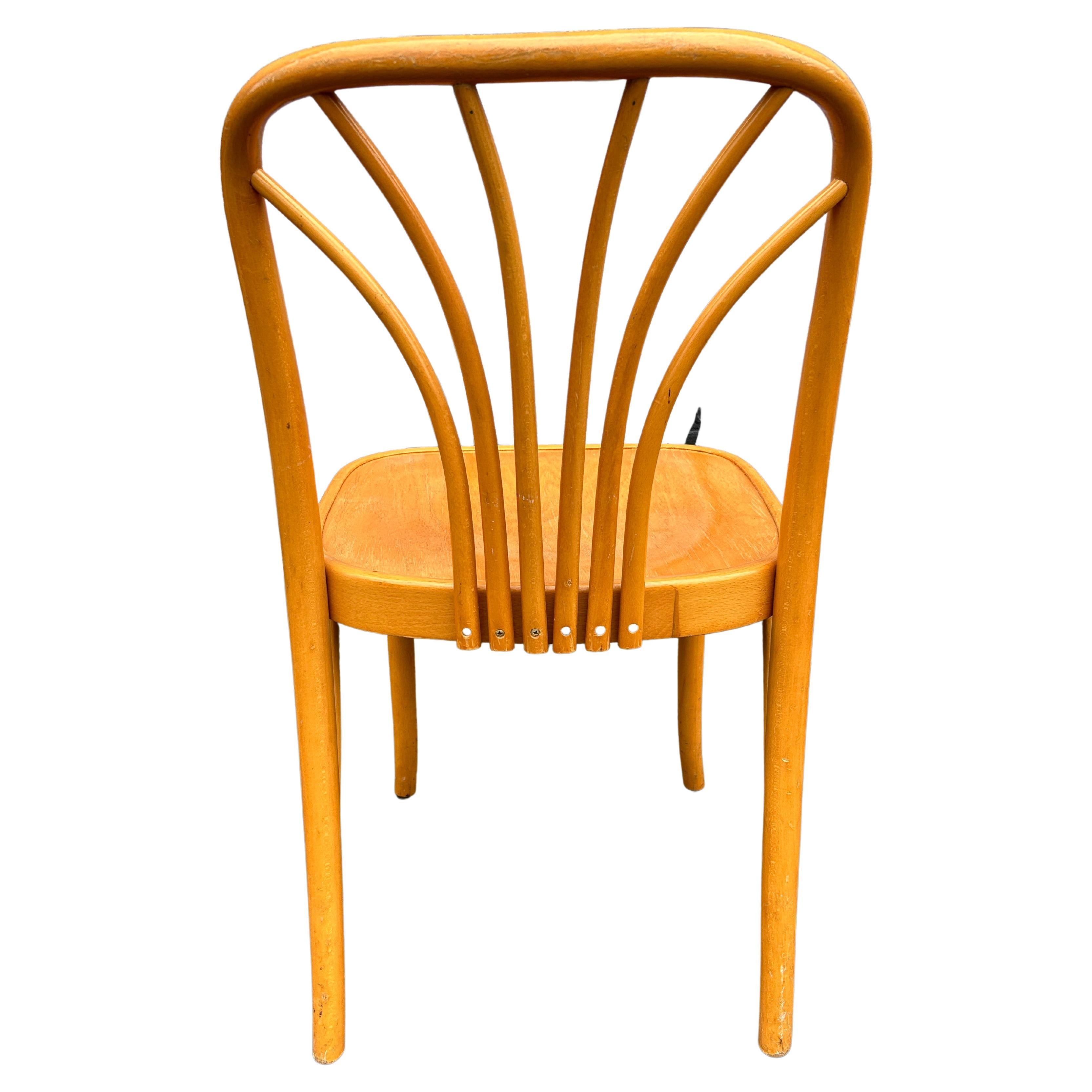 Mid-Century Modern Unique Set of 6 Mid-Century Bentwood Dining Chairs Thonet Josef Hoffmann For Sale