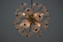 Unique Set of Four Design Space Age Dandelion / Sputnik Chandeliers, 1970s